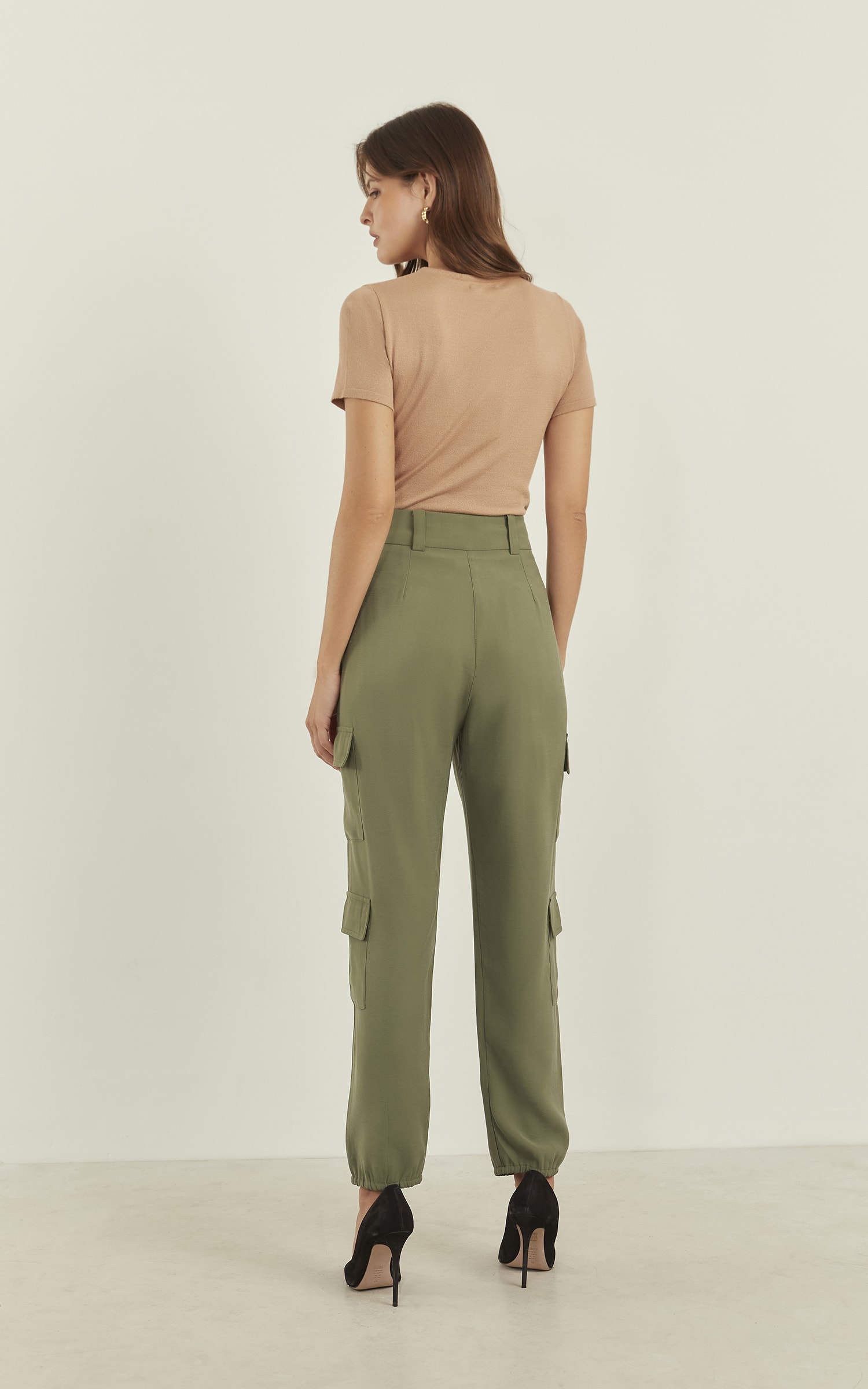Calça Peach Cargo Verde Musgo