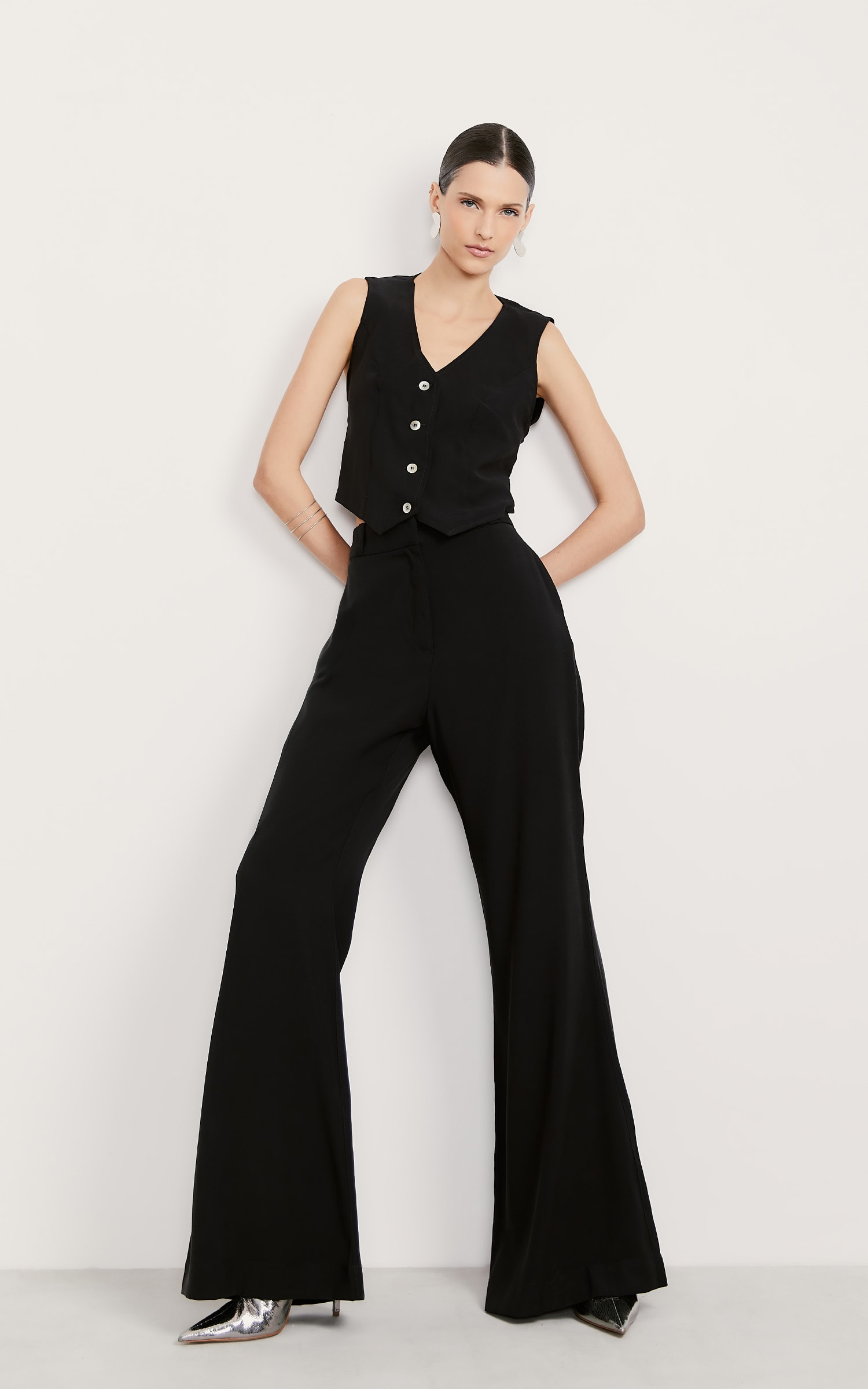 Calça Peach Flare Preto