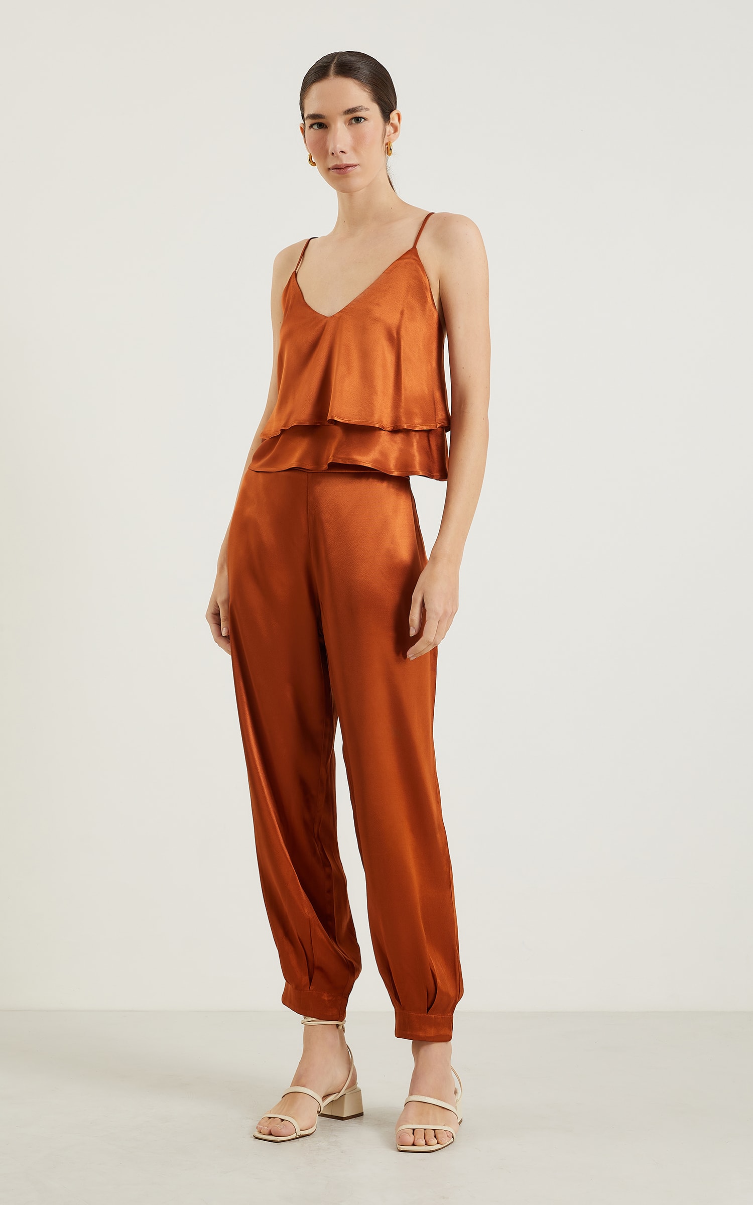 Calça Pétala Cenoura Caramelo