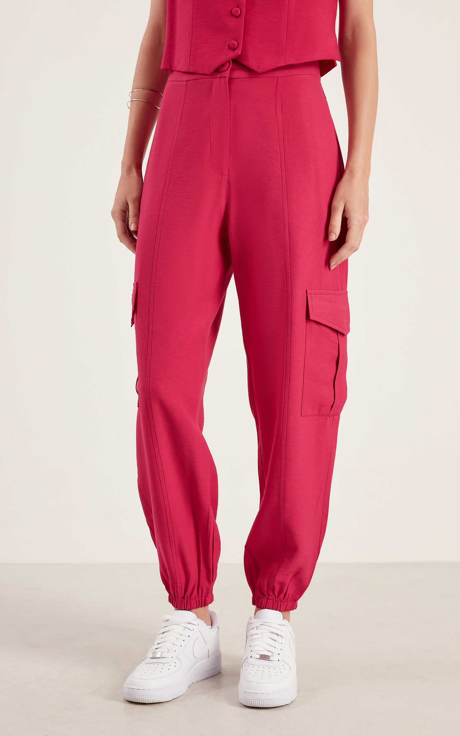 Calça Petit Bolsos Fúcsia