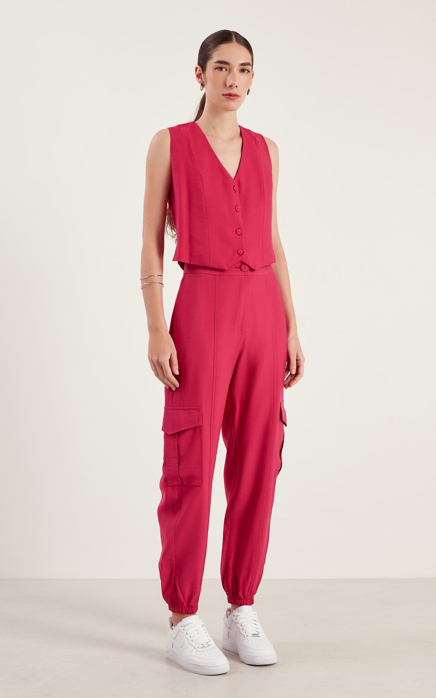Calça Petit Bolsos Fúcsia