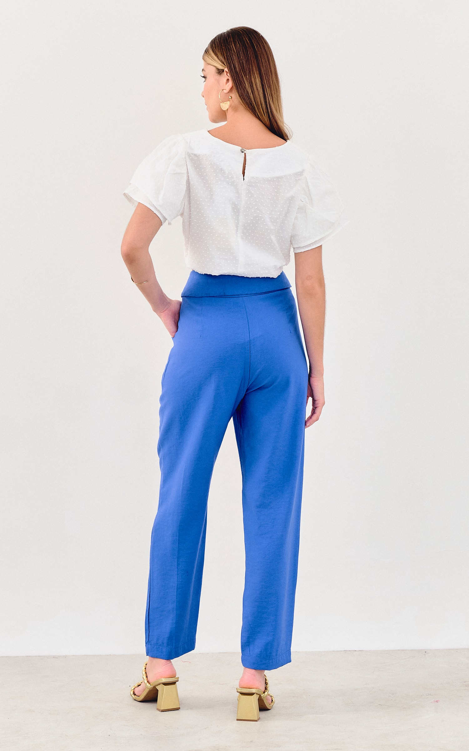 Calça Recorte Ny Azul
