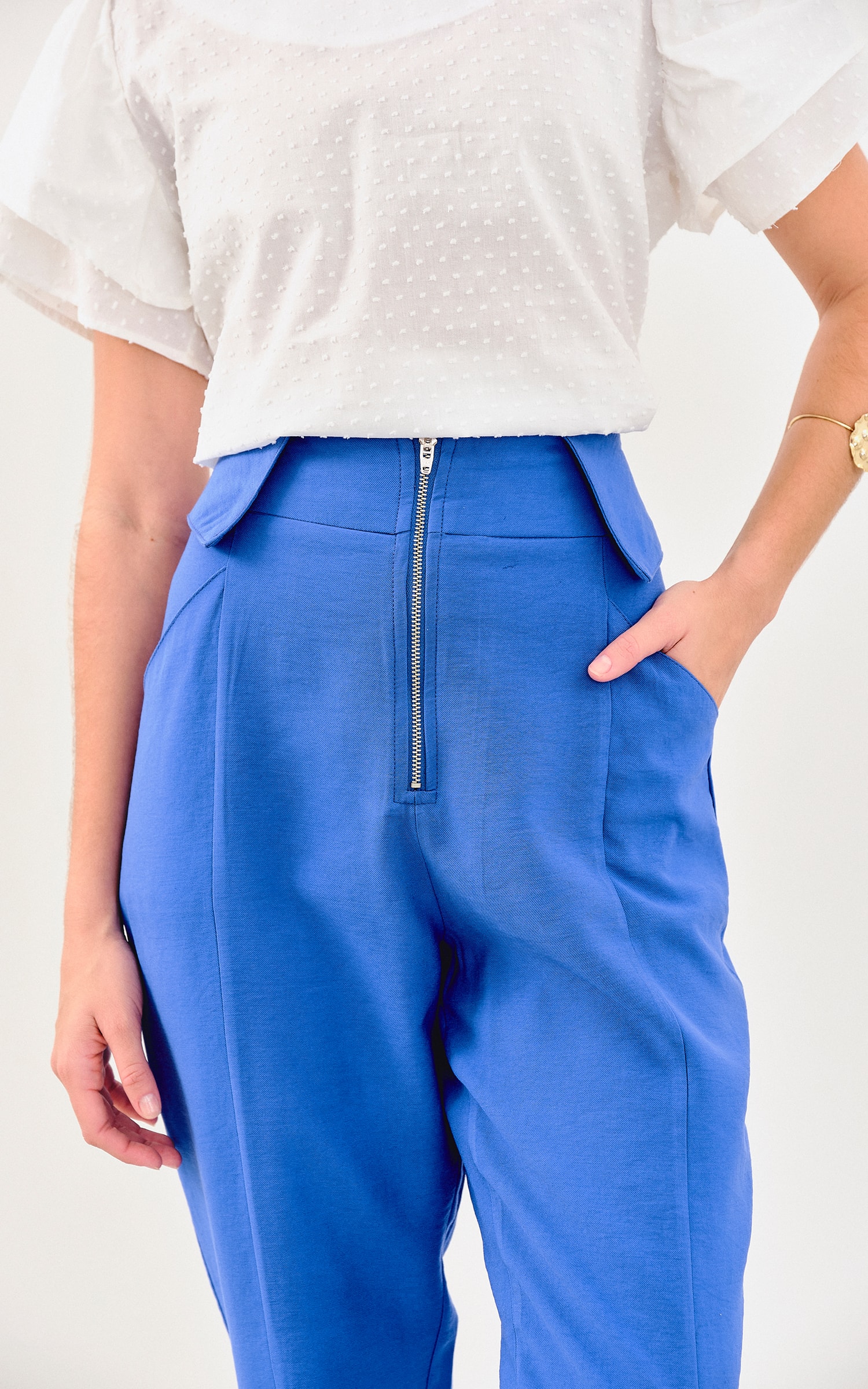 Calça Recorte Ny Azul