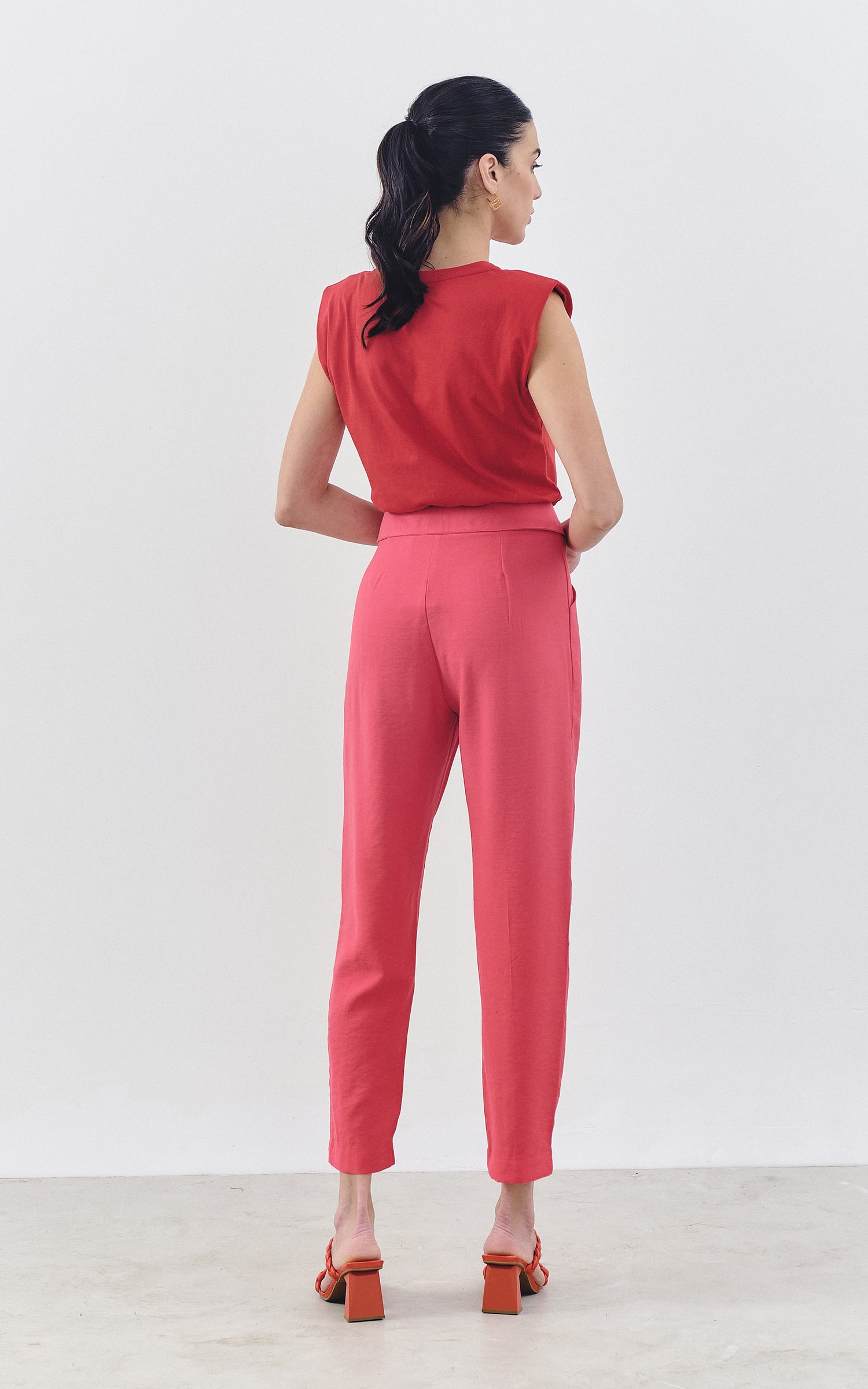 Calça Recorte Ny Vermelho