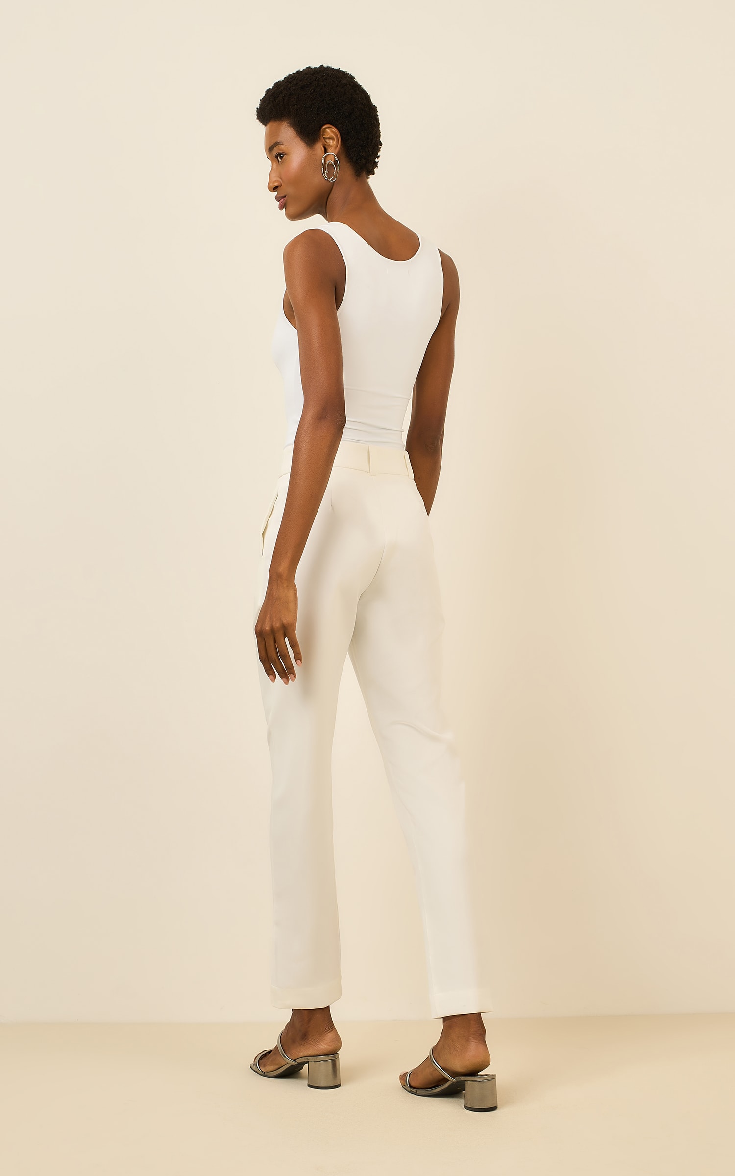 Calca Reta Cultural Off White