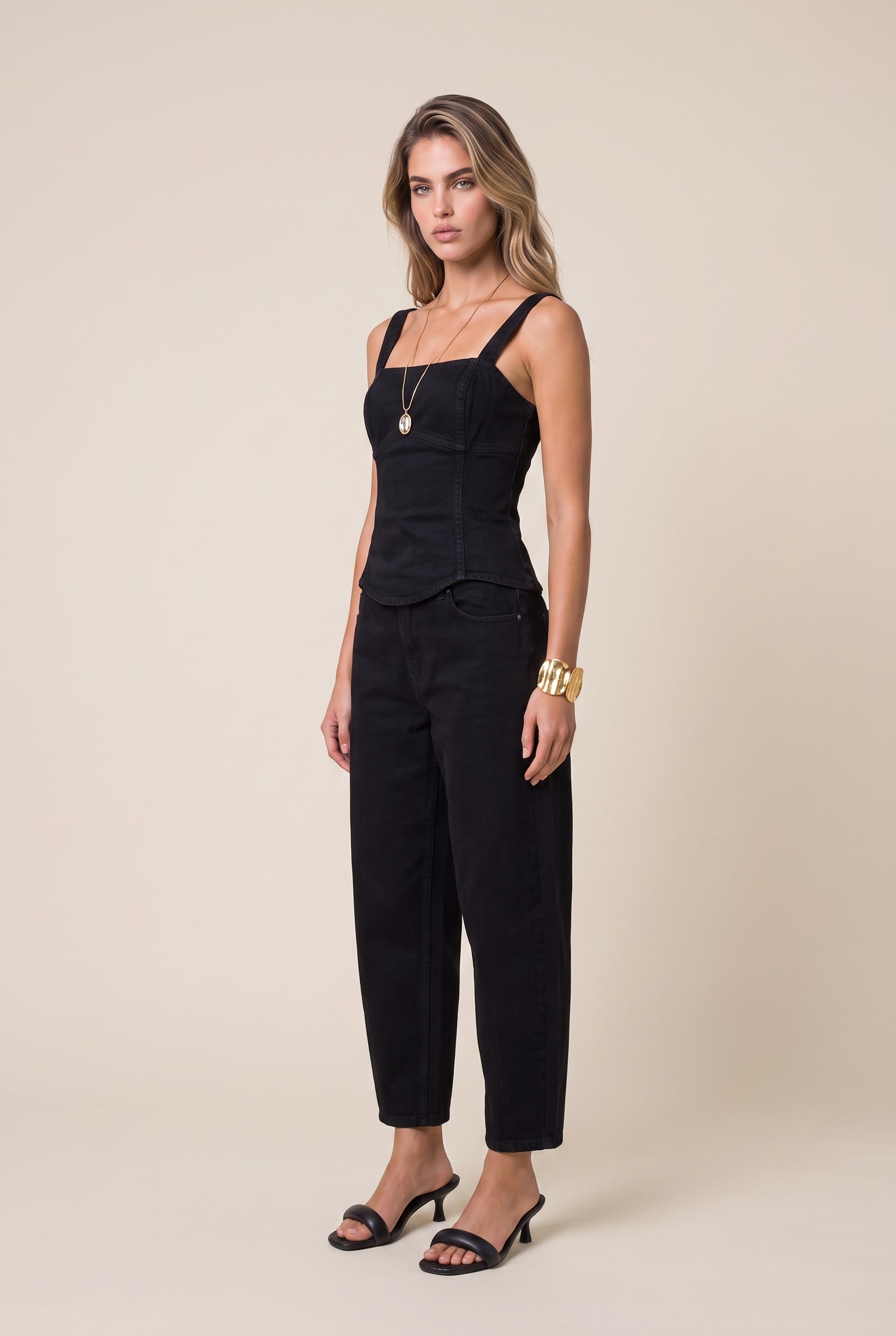 Calça Sarja Balloon Preto