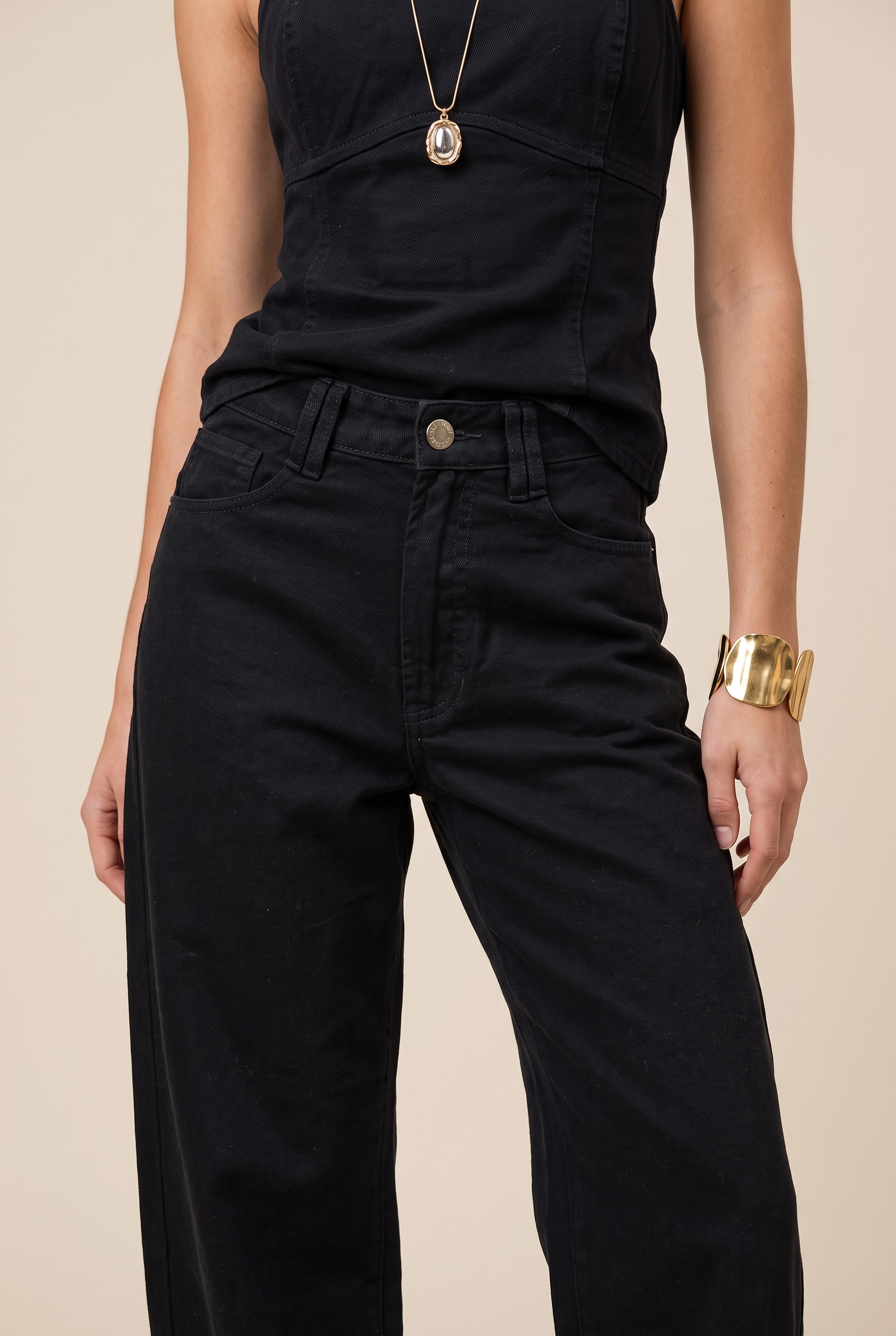Calça Sarja Balloon Preto