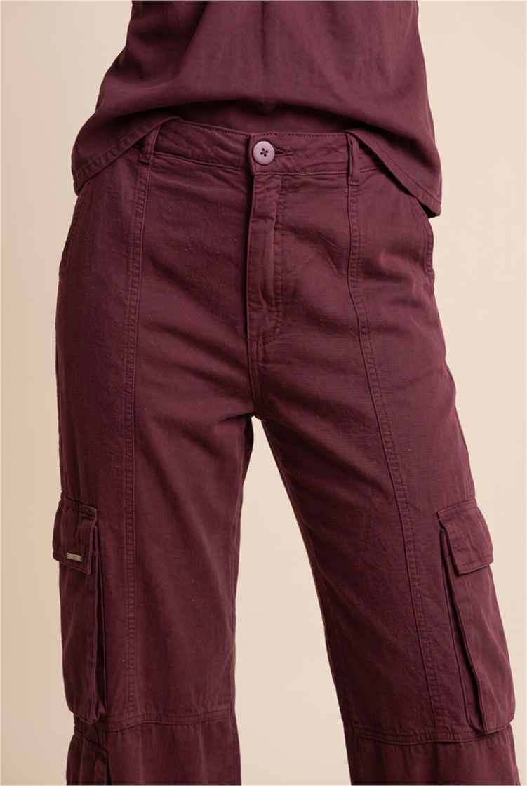 Calca Sarja Cannes Burgundy