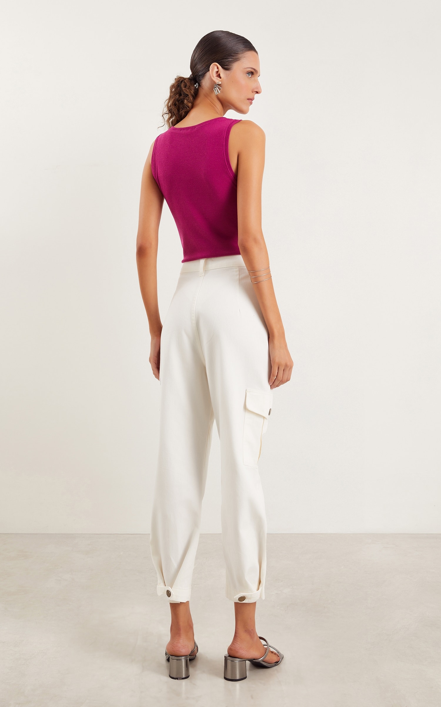 Calça Sarja Off Recortes Off White
