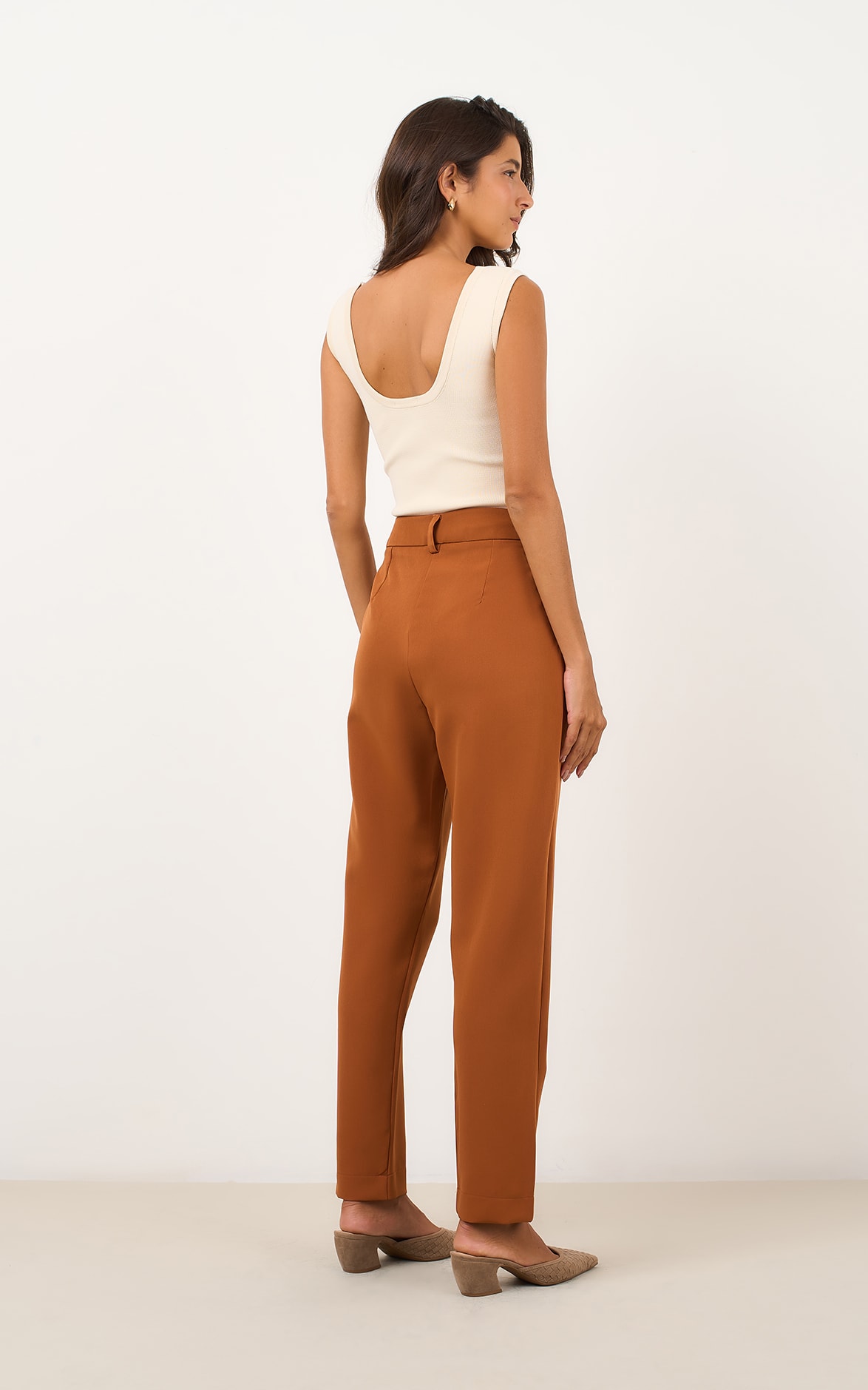 Calca Slim Cenoura Caramelo