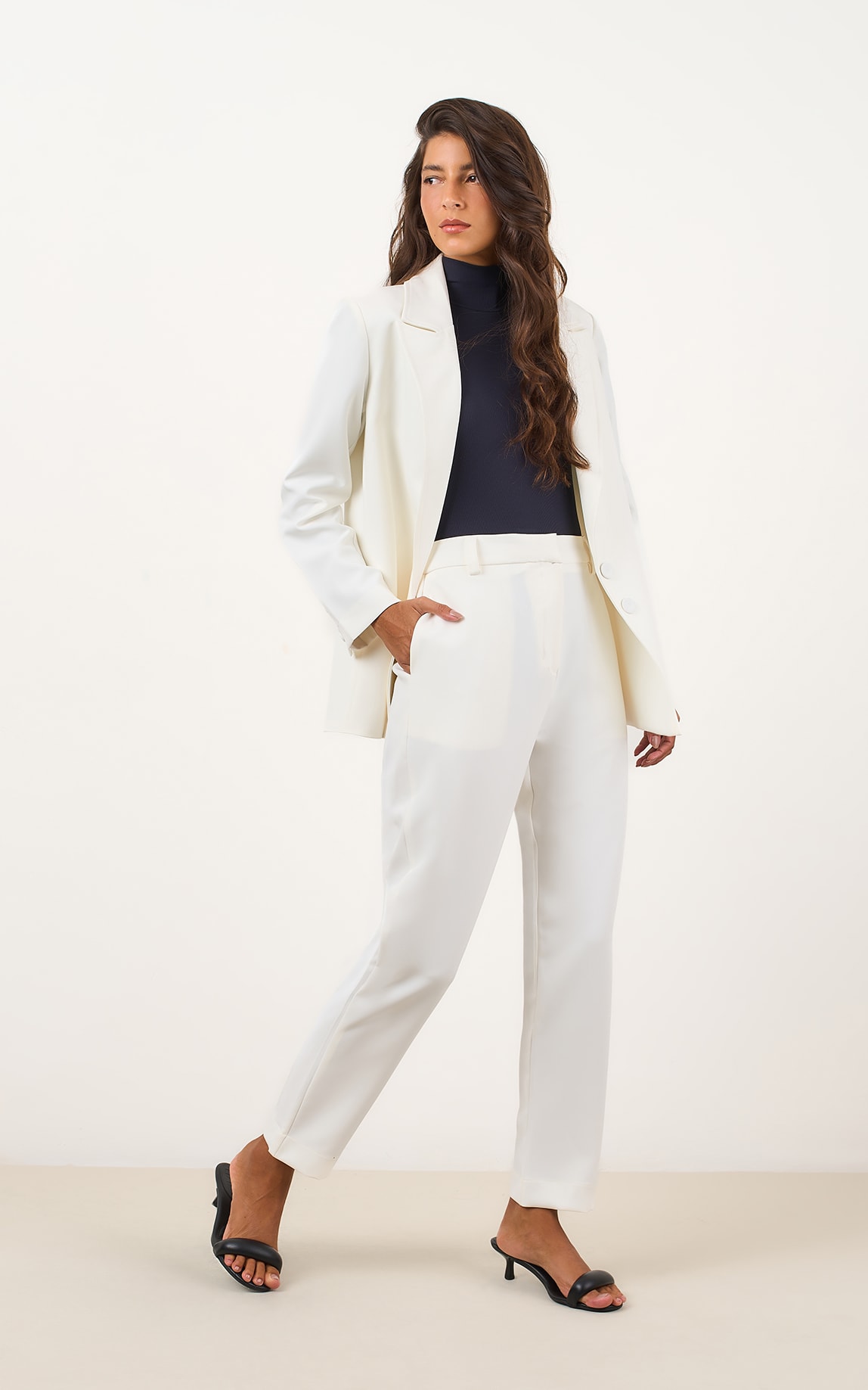 Calca Slim Cenoura Off White