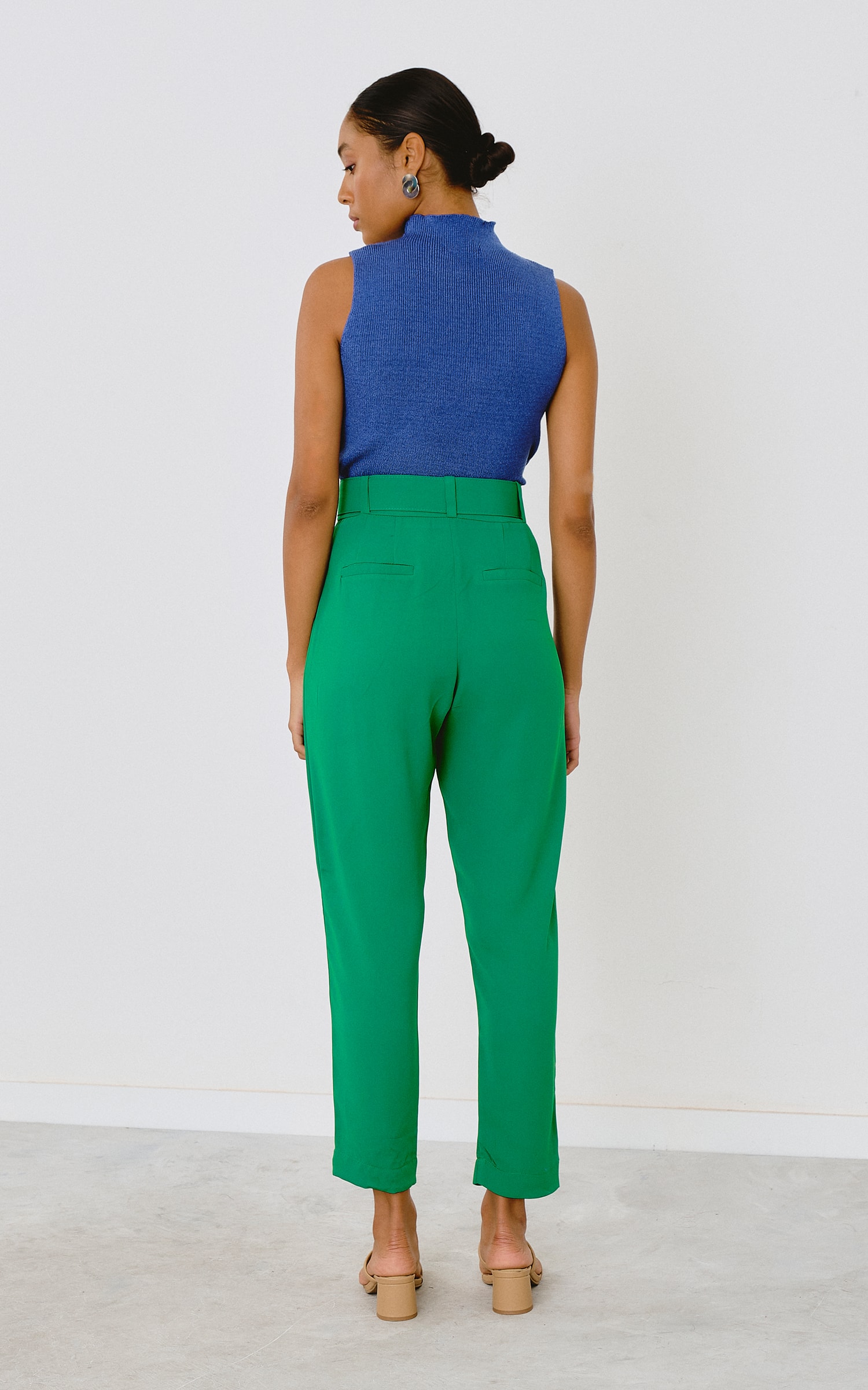 Calça Slim Verde