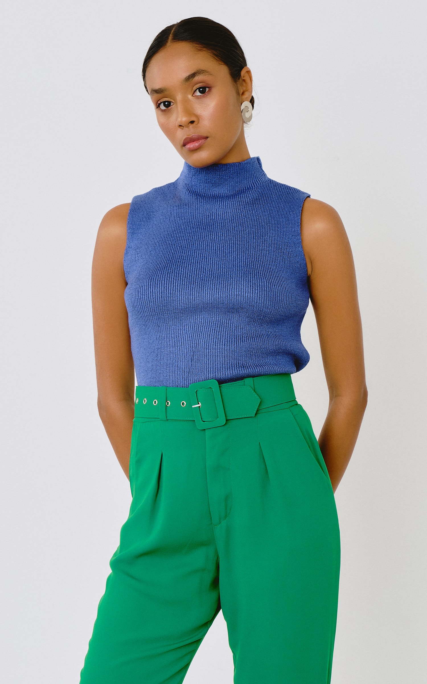 Calça Slim Verde
