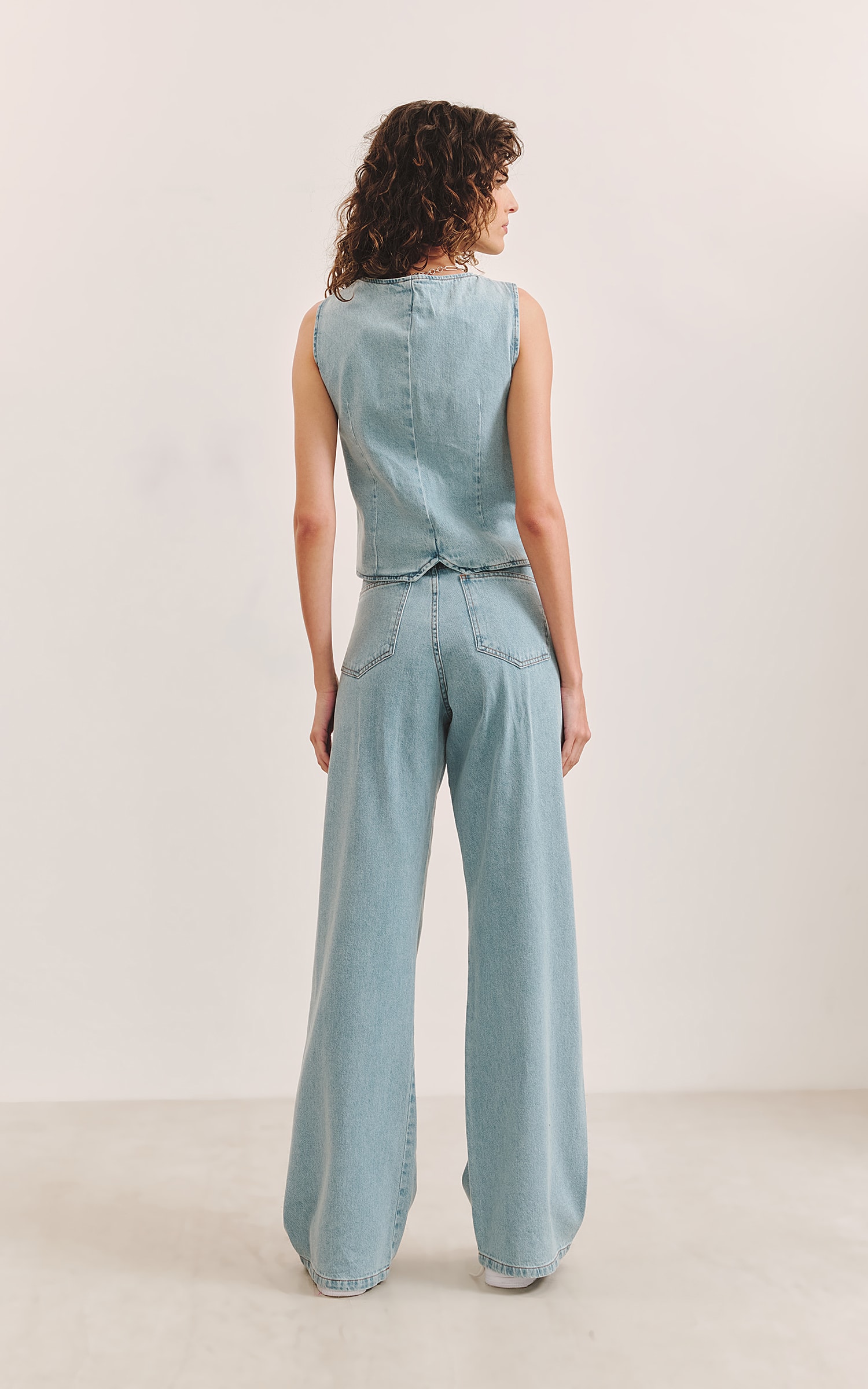 Calça Trançada Jeans