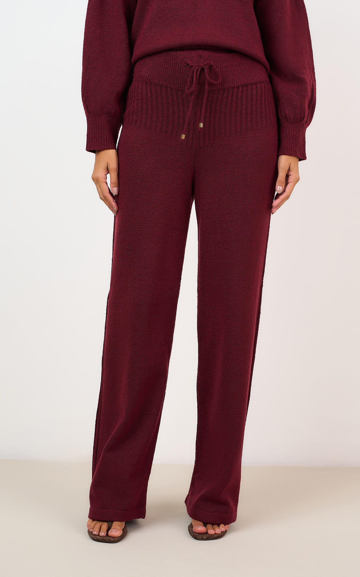 Calca Tricot Comfy Burgundy