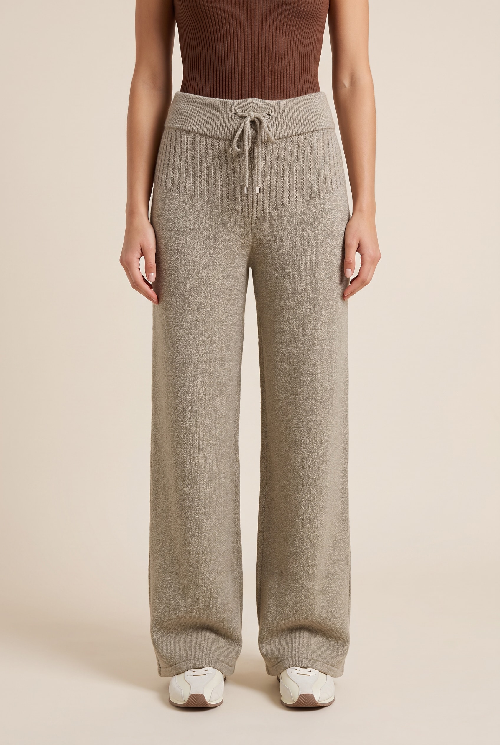 Calca Tricot Comfy Caqui