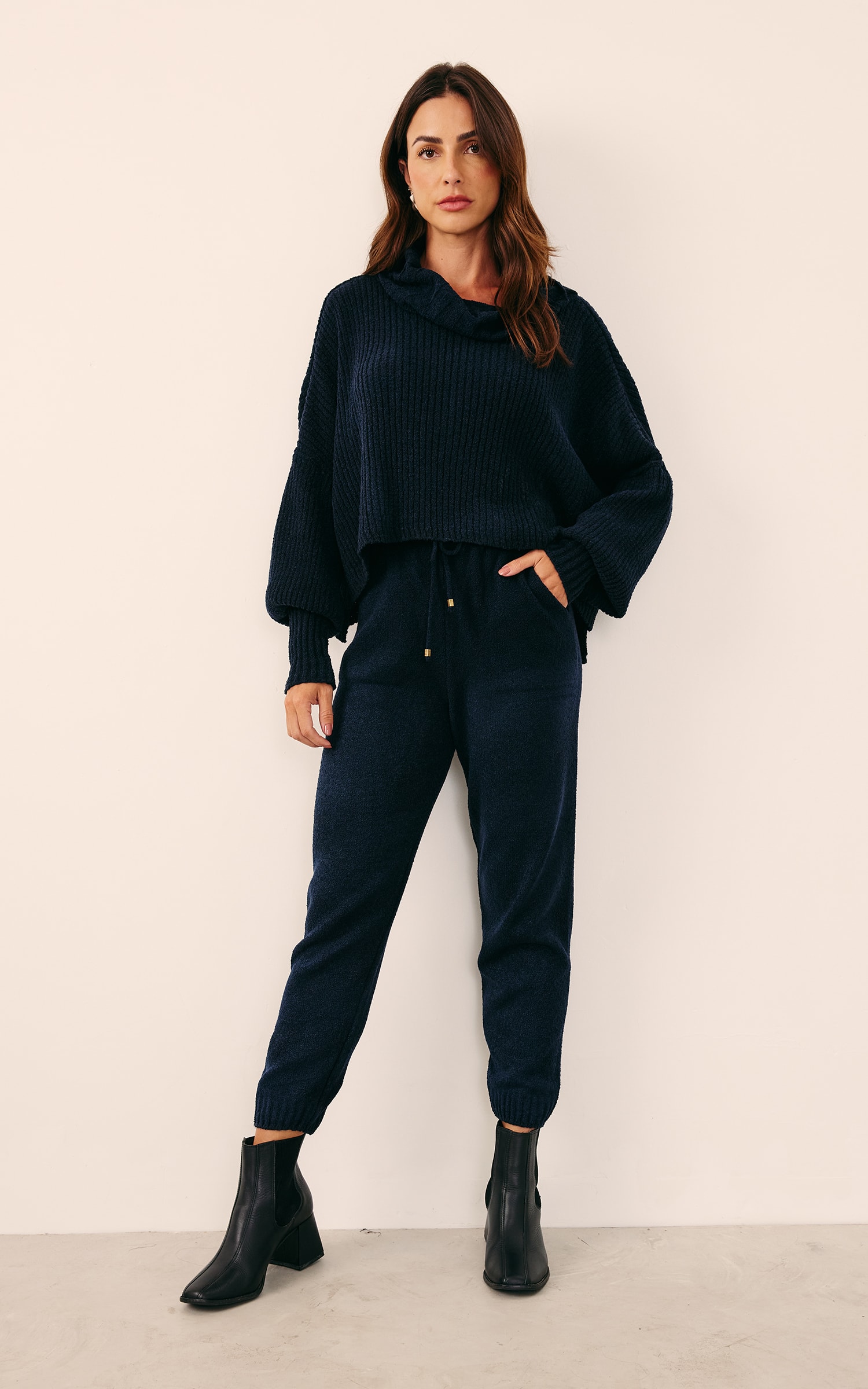 Calça Tricot Comfy Marinho