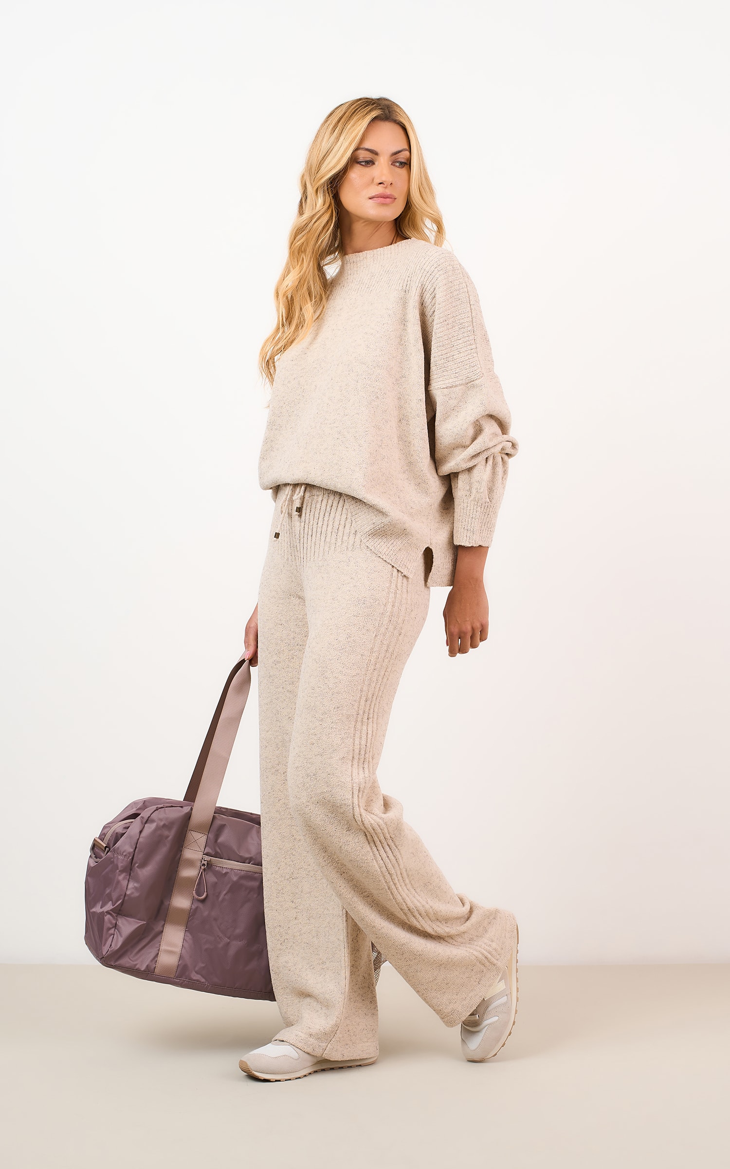 Calca Tricot Comfy Natural