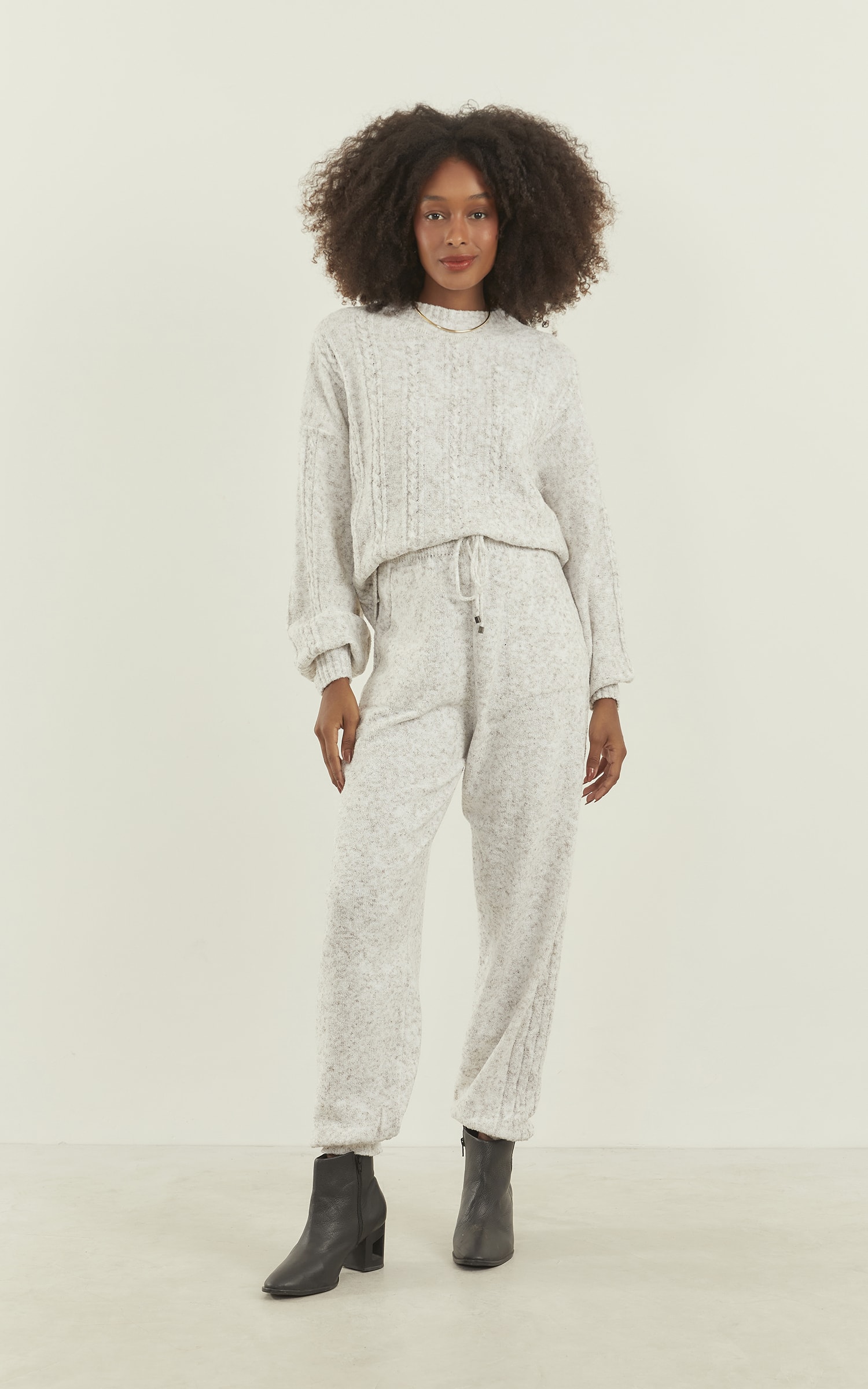 Calça Tricot Flame Natural