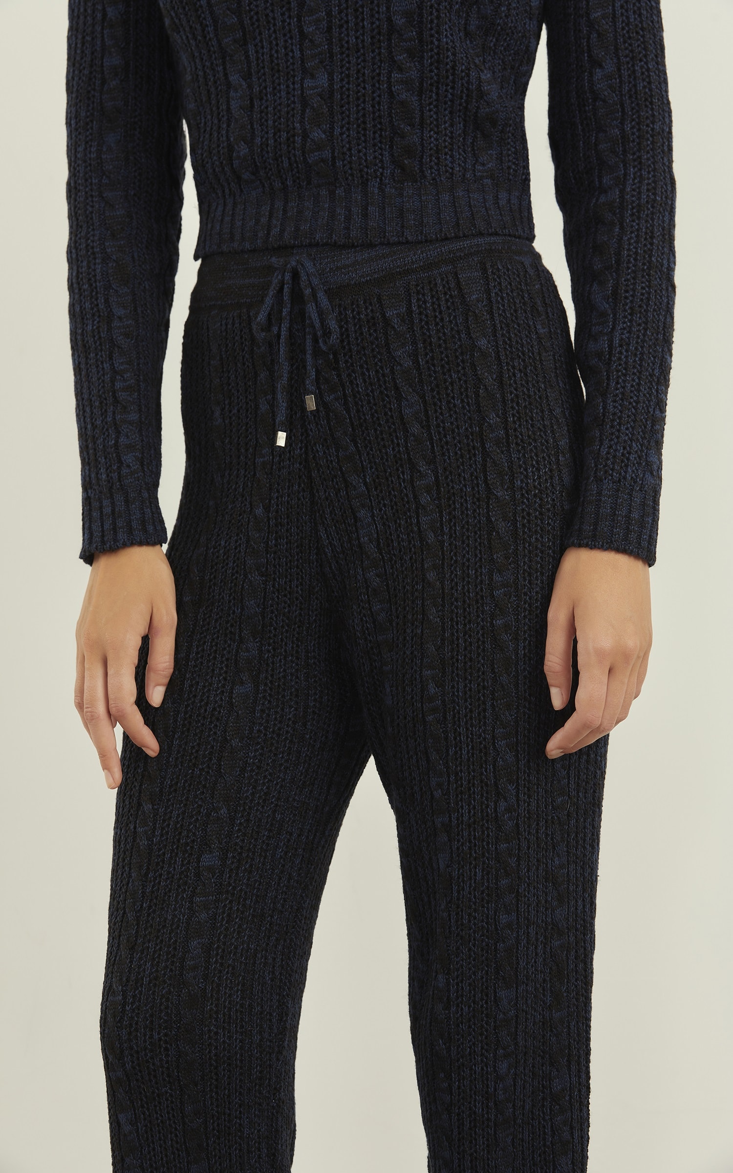Calça Tricot Trançada Marinho