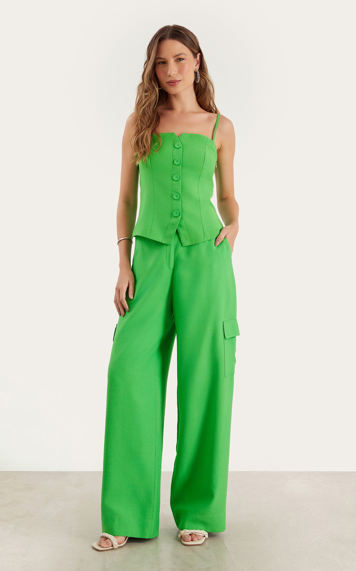 Calça Tropical Cargo Verde Tropical