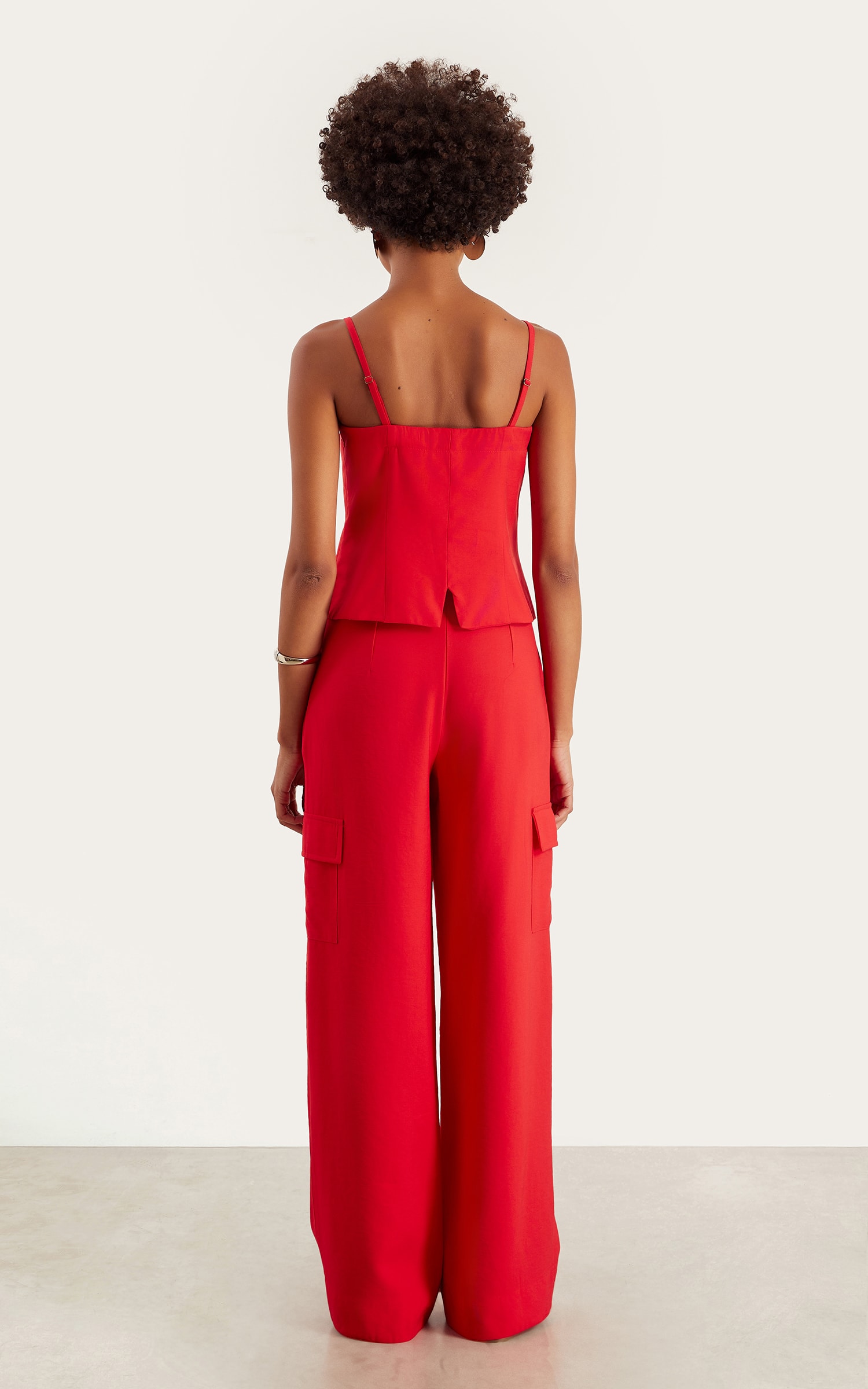 Calça Tropical Cargo Vermelho