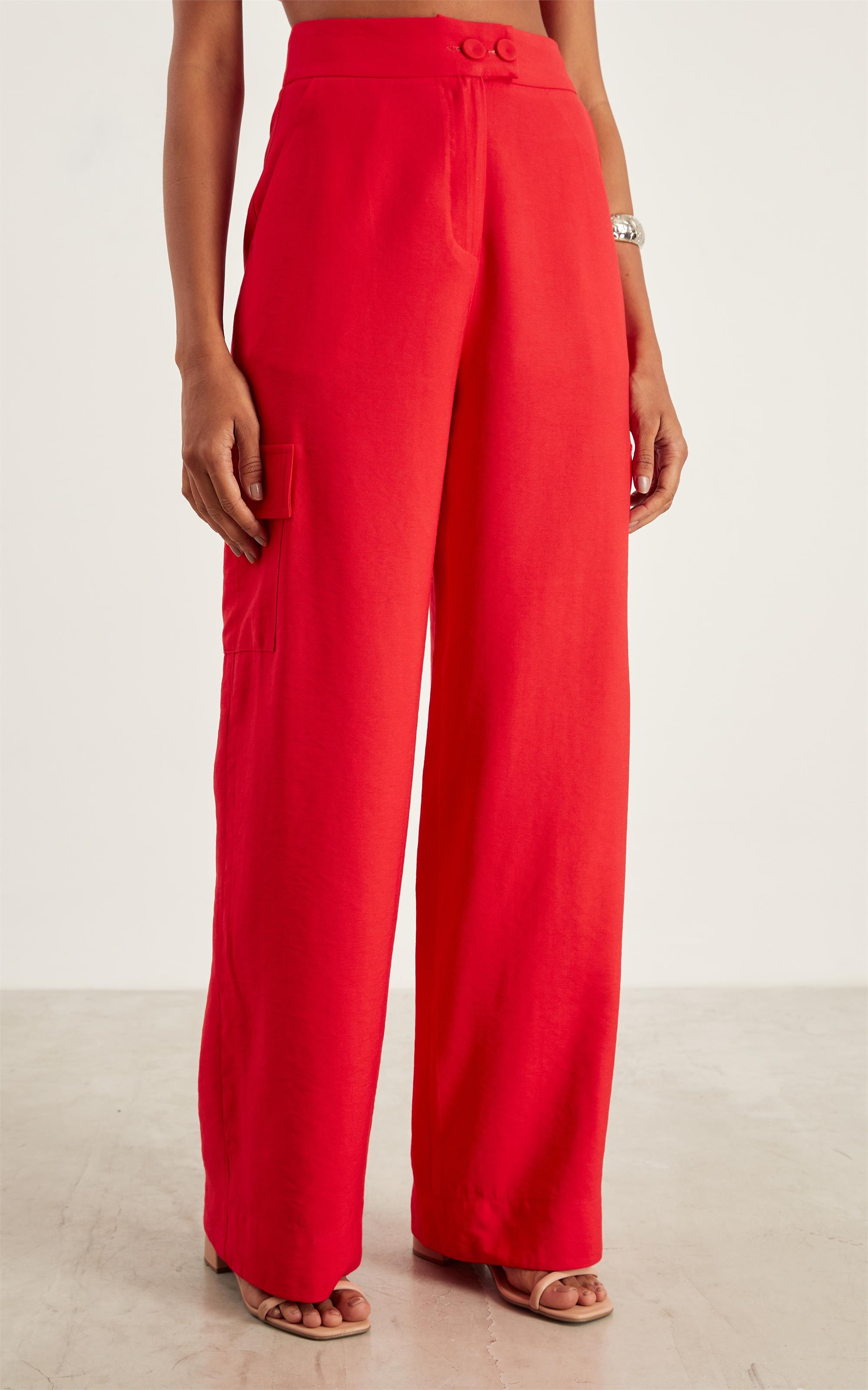 Calça Tropical Cargo Vermelho