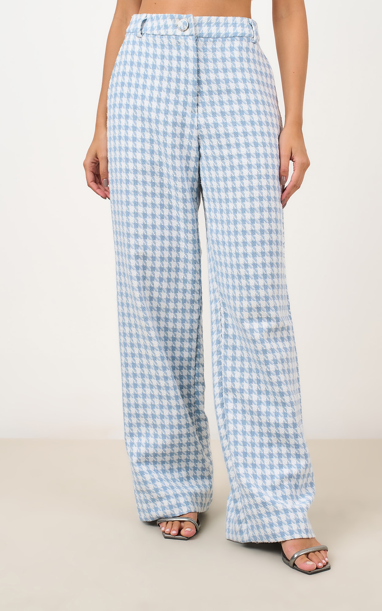 Calça Tweed Bourbon Azul Celeste