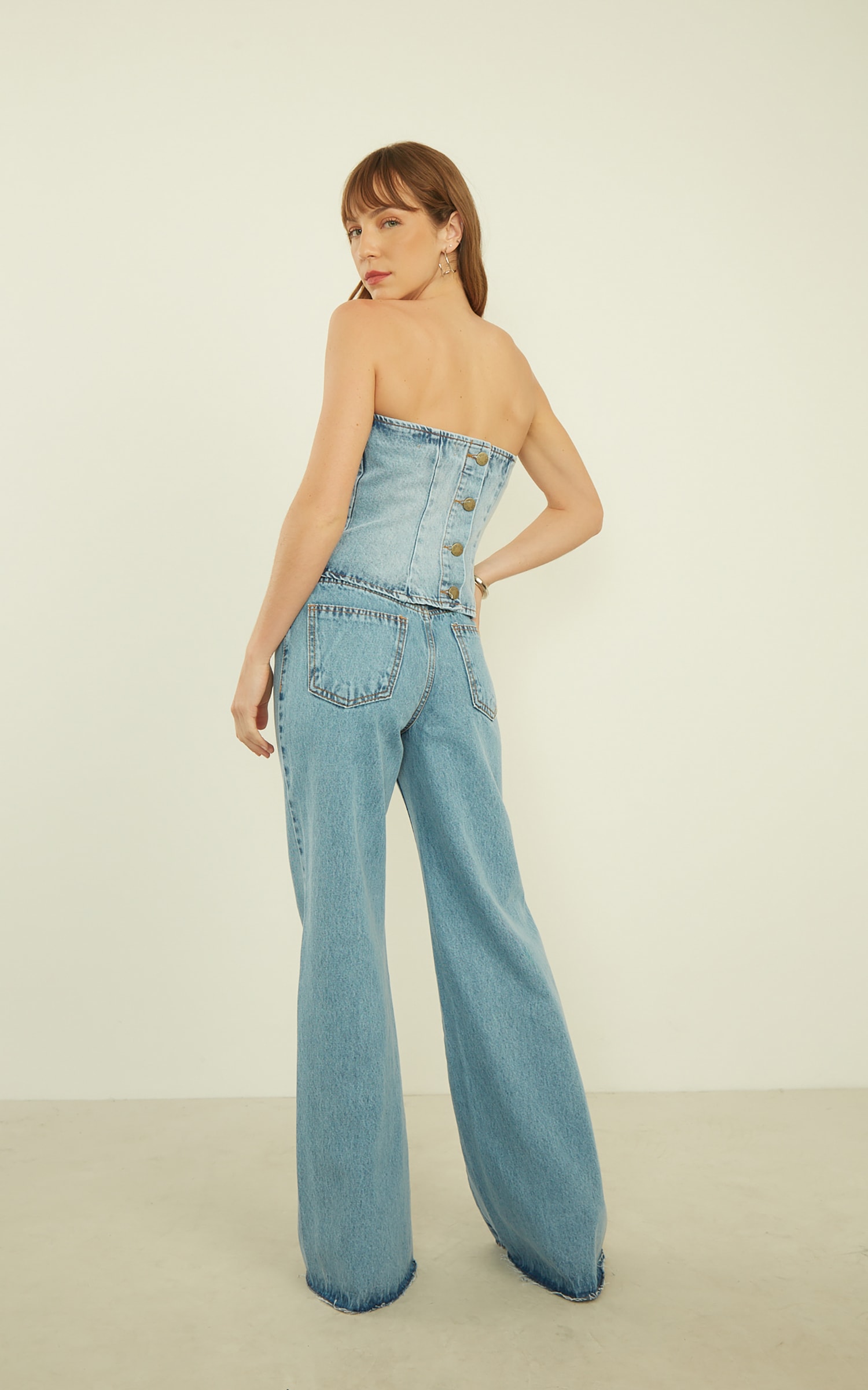 Calça Wide Leg Jeans