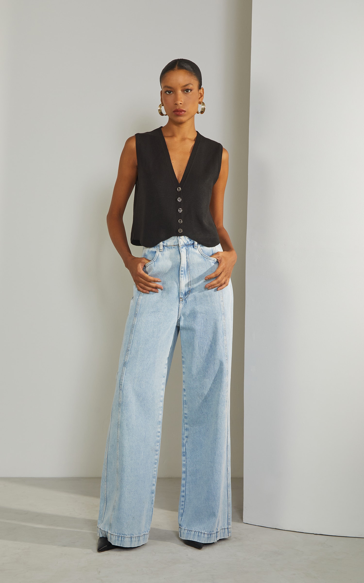 Calça Wide Leg Sweet Jeans
