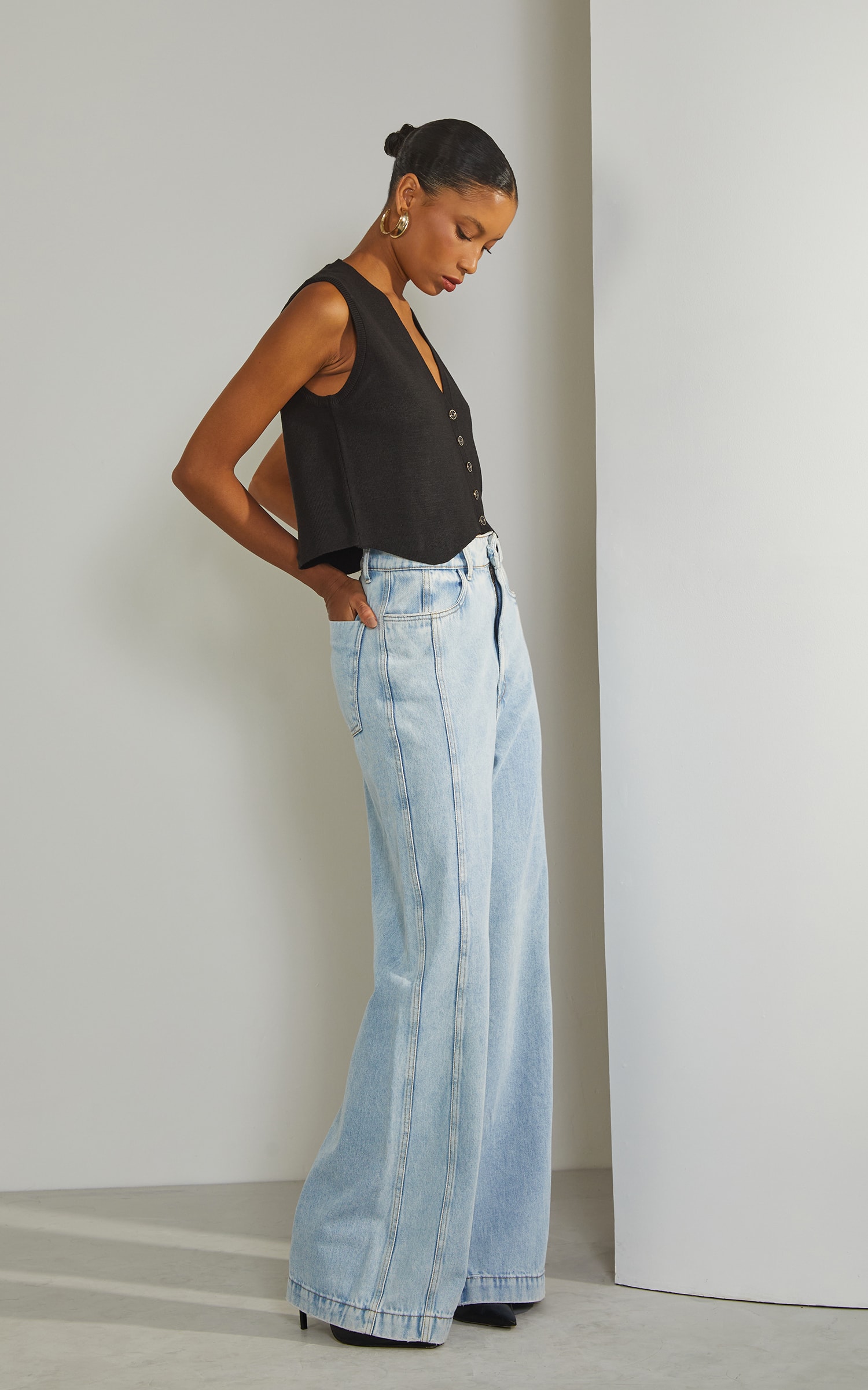 Calça Wide Leg Sweet Jeans