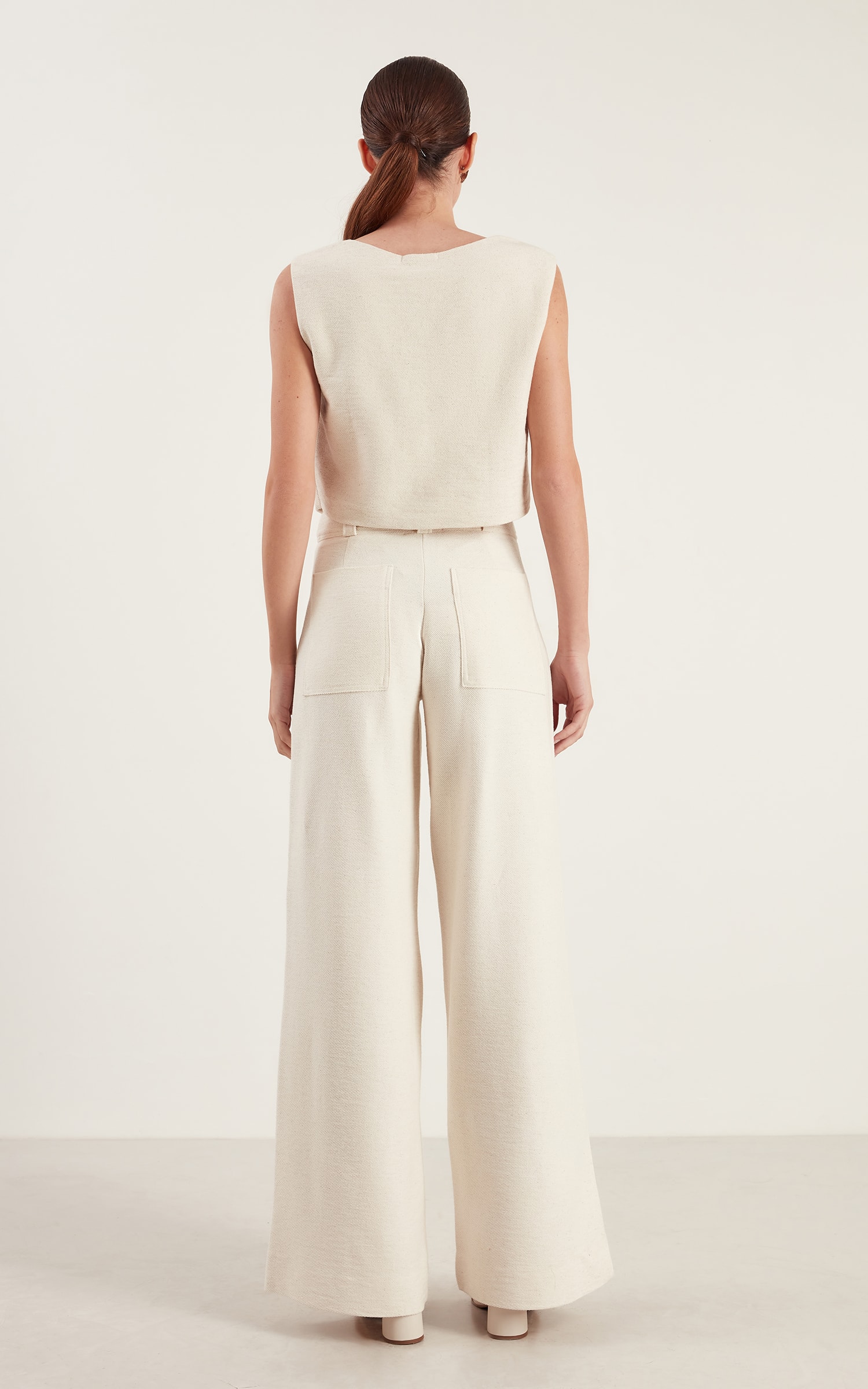 Calça Wide Moletom Ring Off White