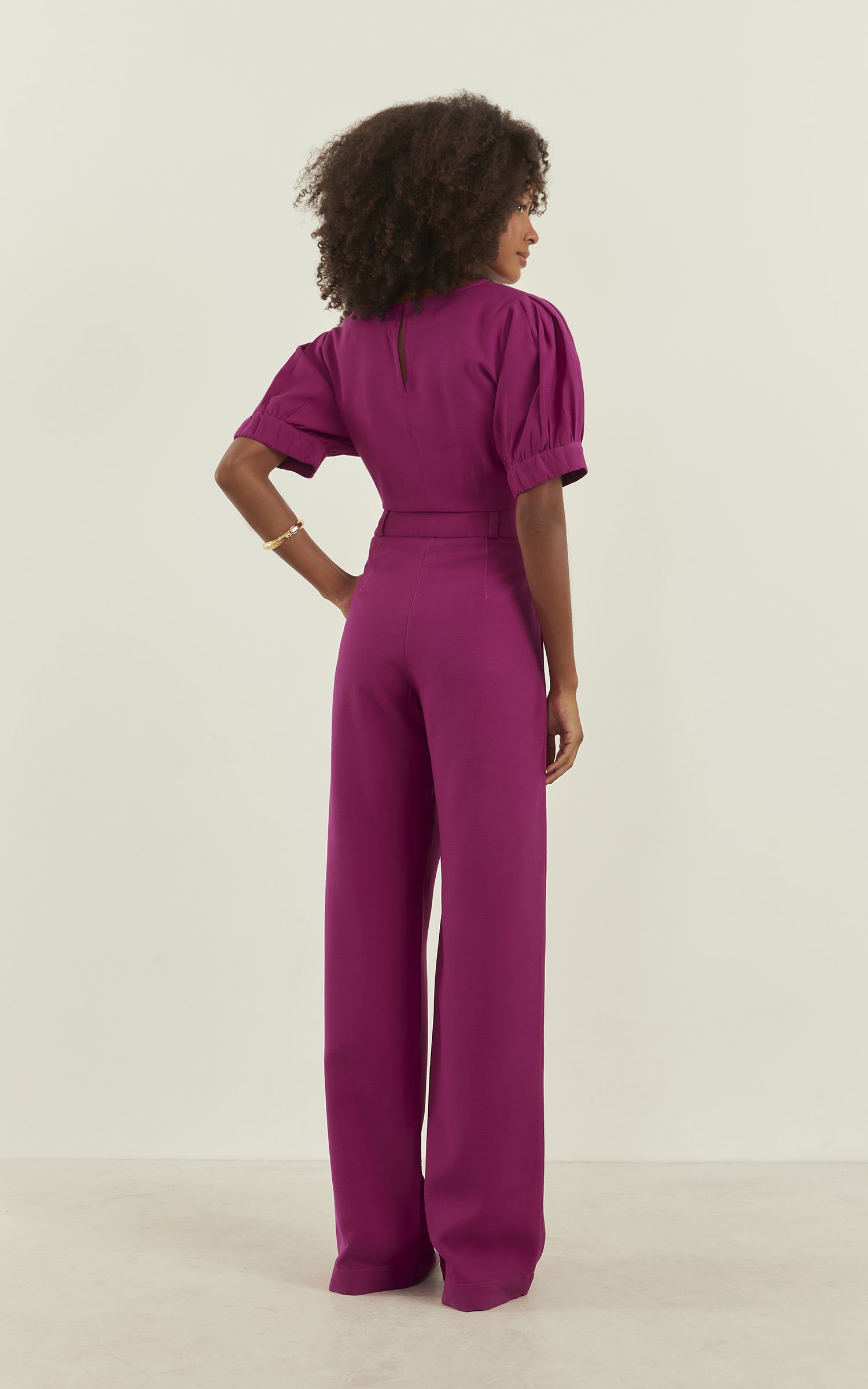 Calça Wish Pregas Fúcsia