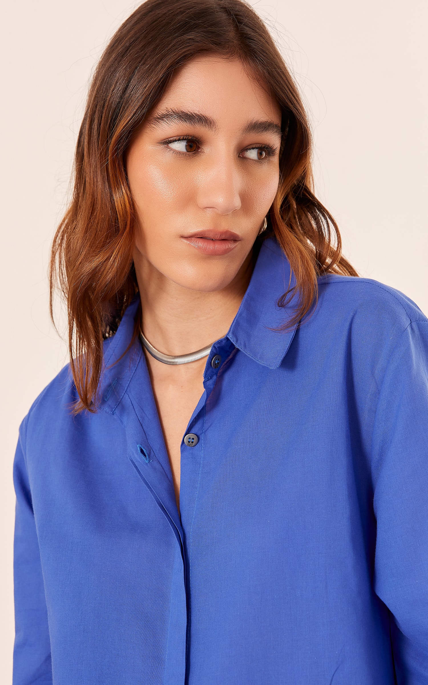 Camisa Basic Algodão Azul