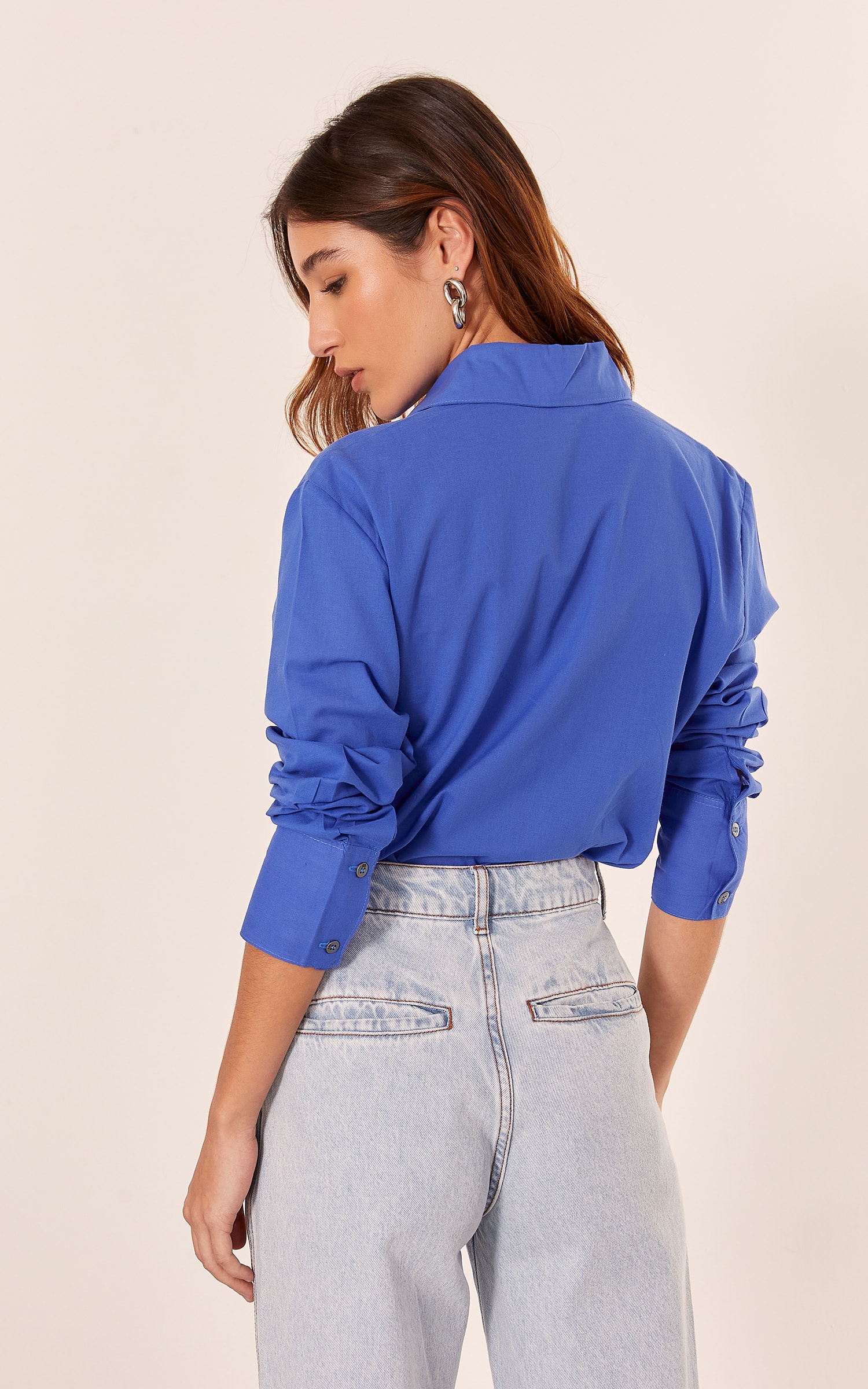 Camisa Basic Algodão Azul