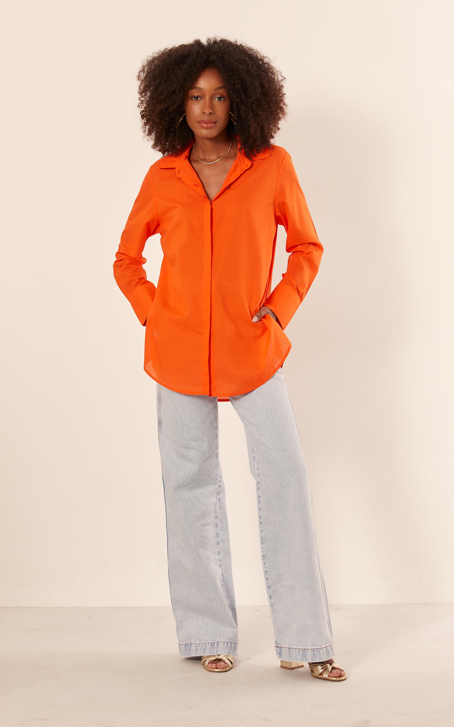 Camisa Basic Algodão Coral