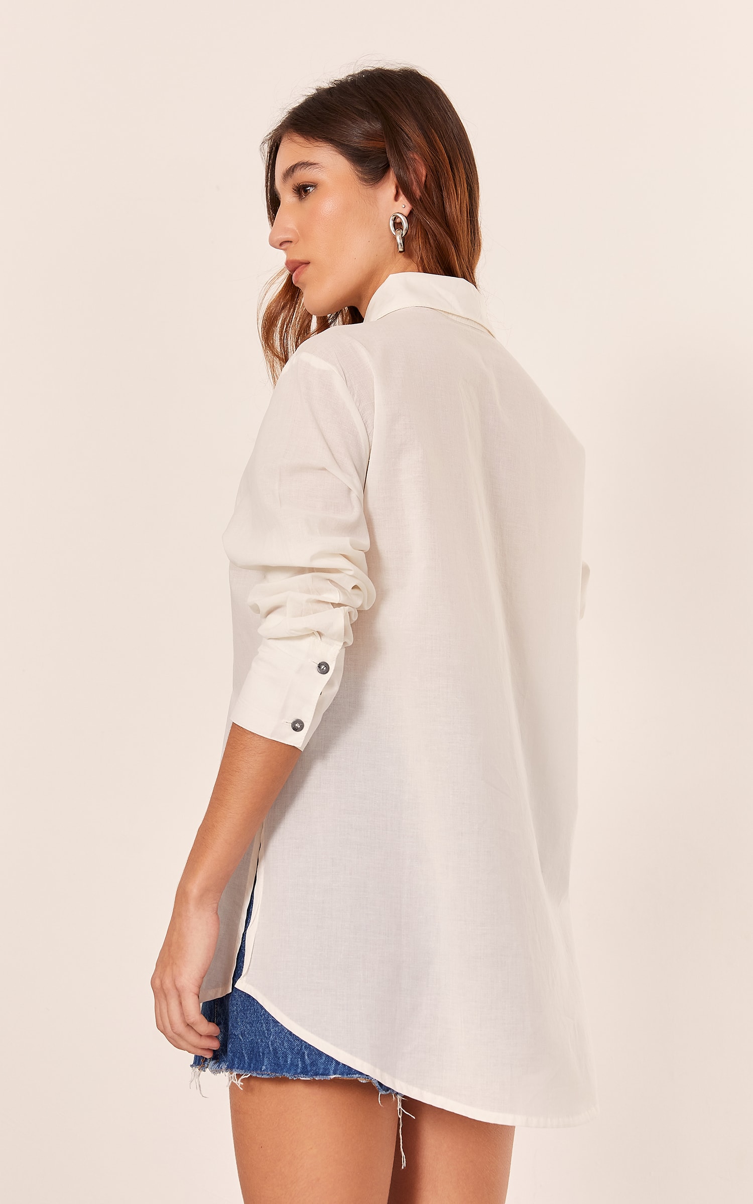 Camisa Basic Algodão Off White