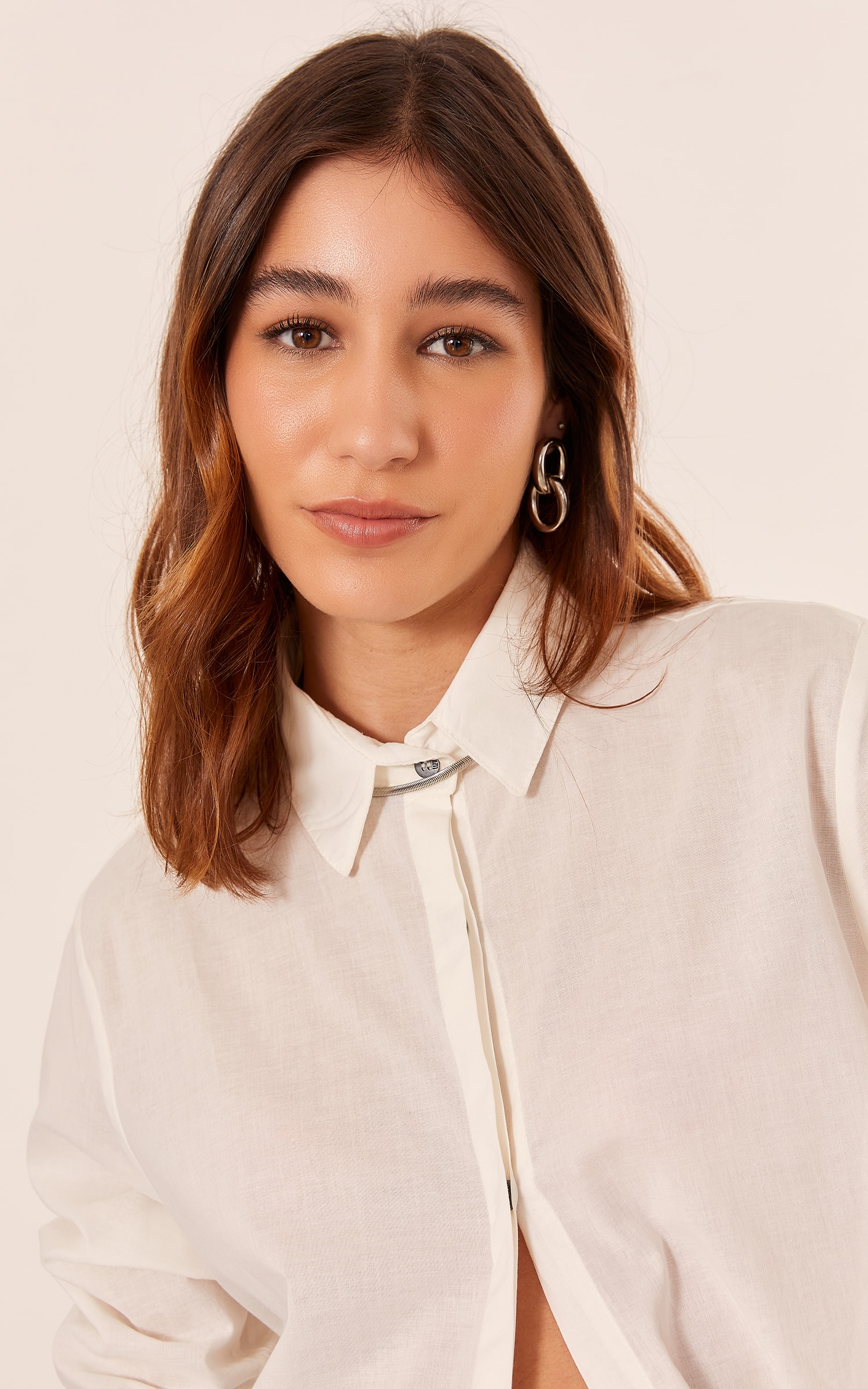 Camisa Basic Algodão Off White