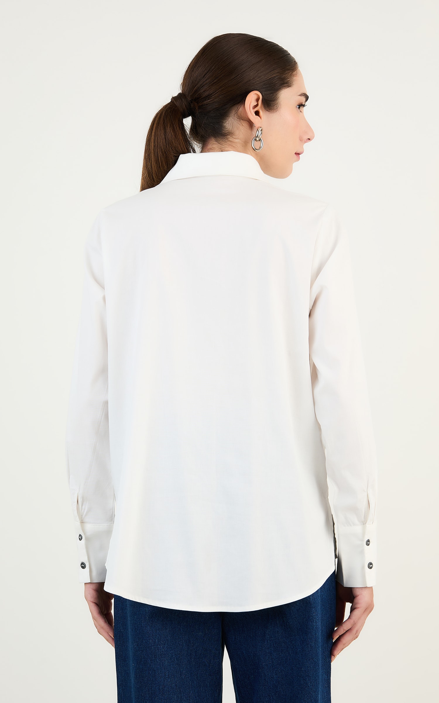 Camisa Basic Algodao Off White
