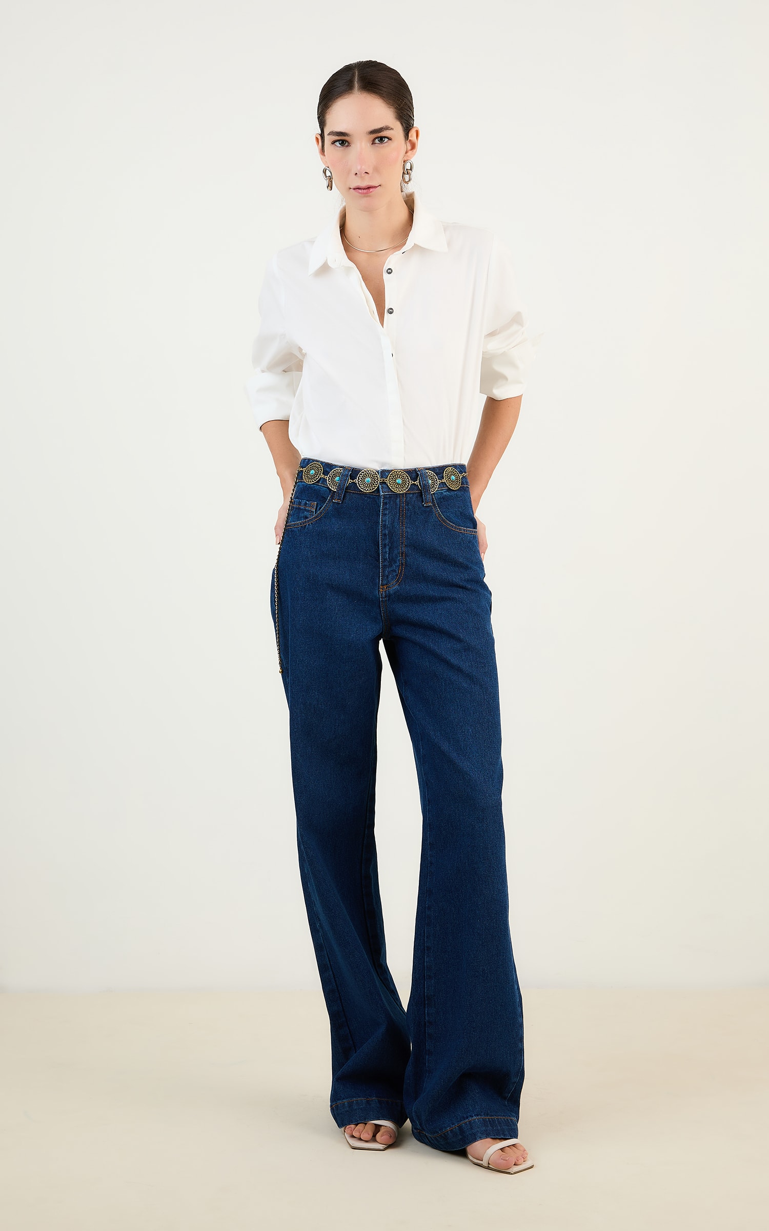 Camisa Basic Algodao Off White