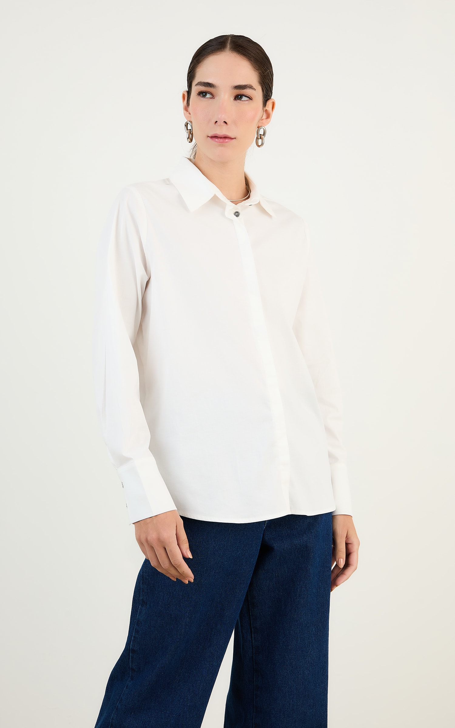 Camisa Basic Algodao Off White