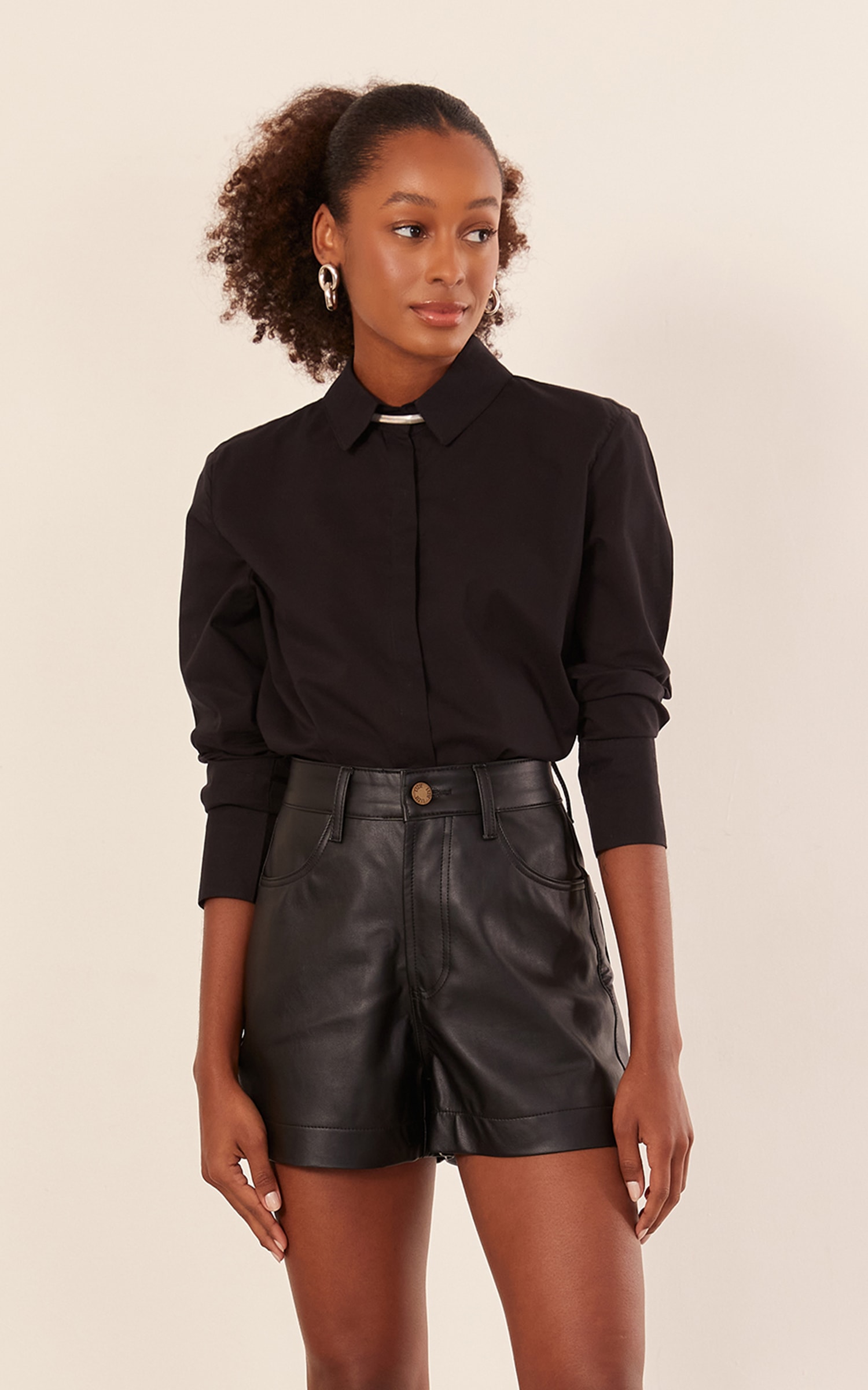 Camisa Basic Algodão Preto