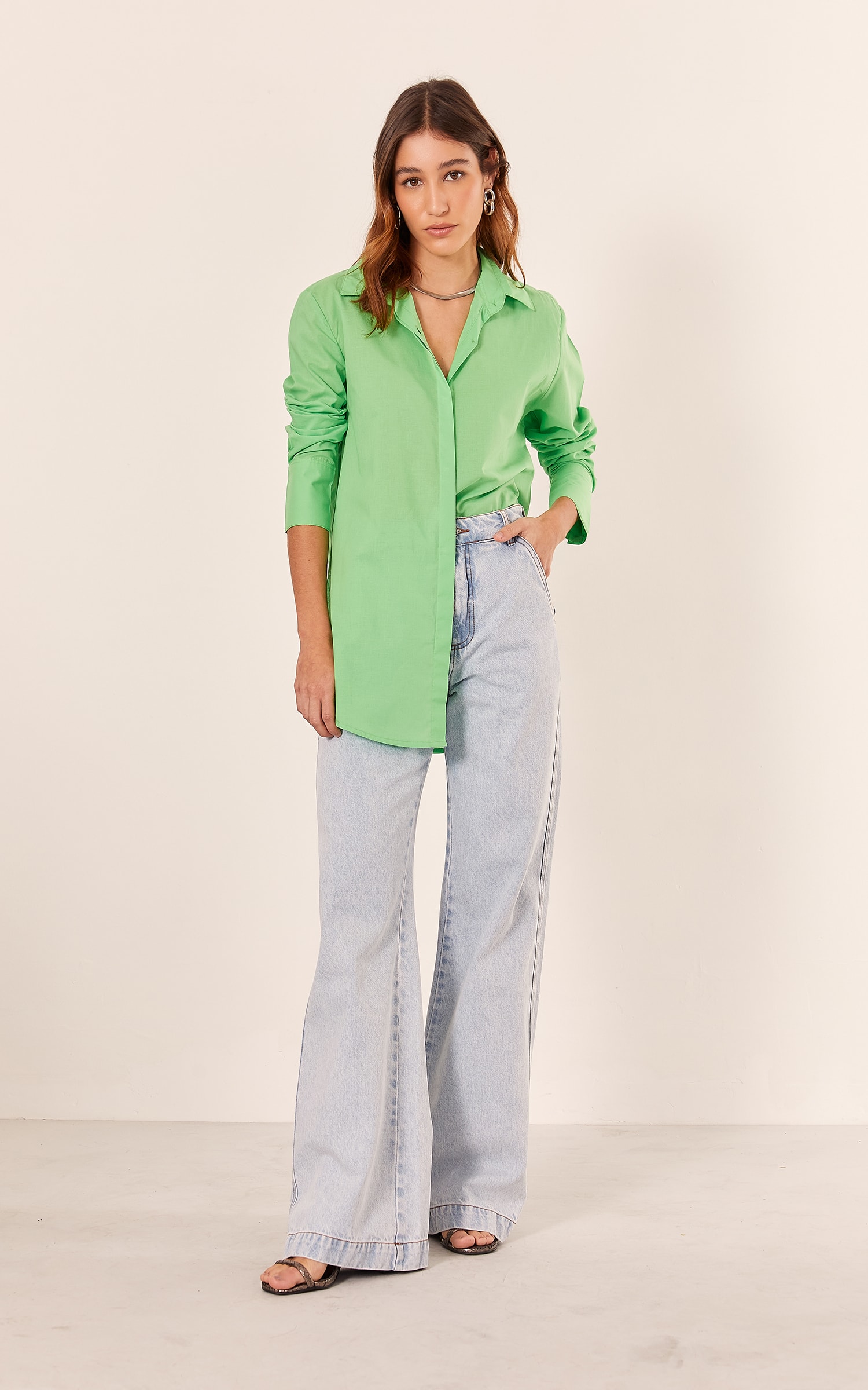Camisa Basic Algodão Verde