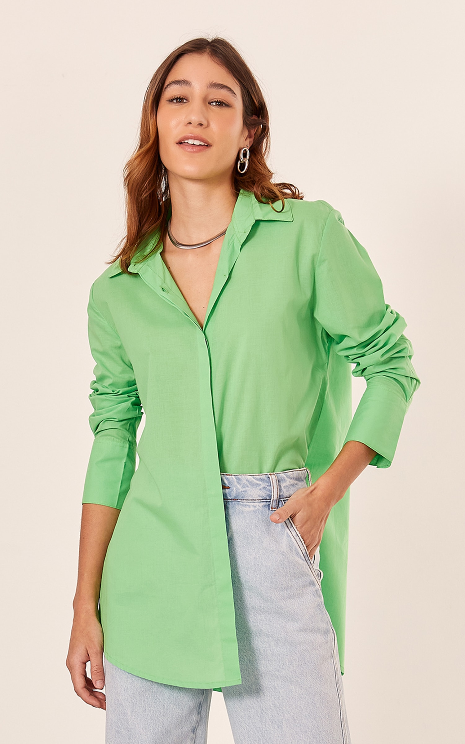 Camisa Basic Algodão Verde