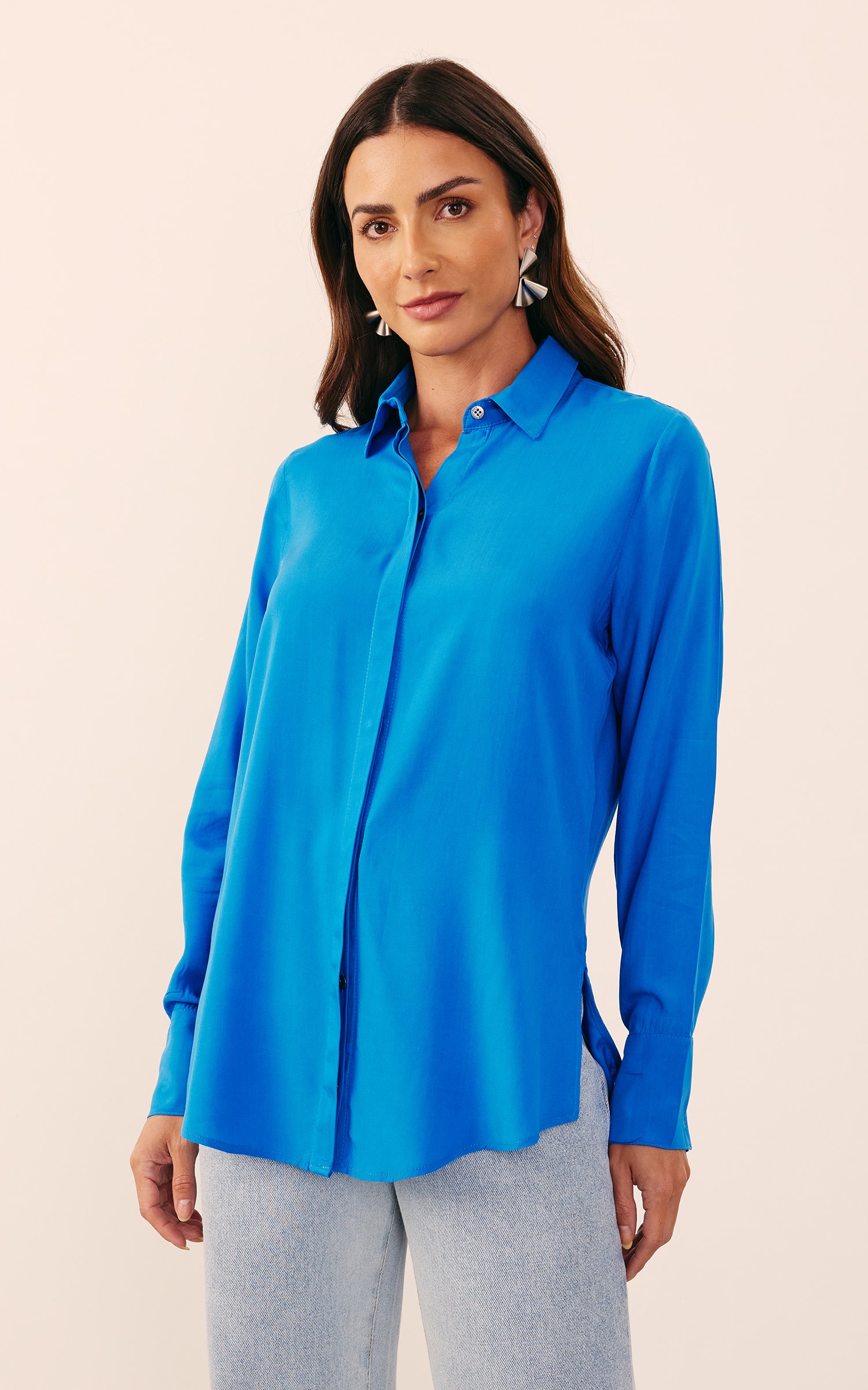 Camisa Básica Azul Royal