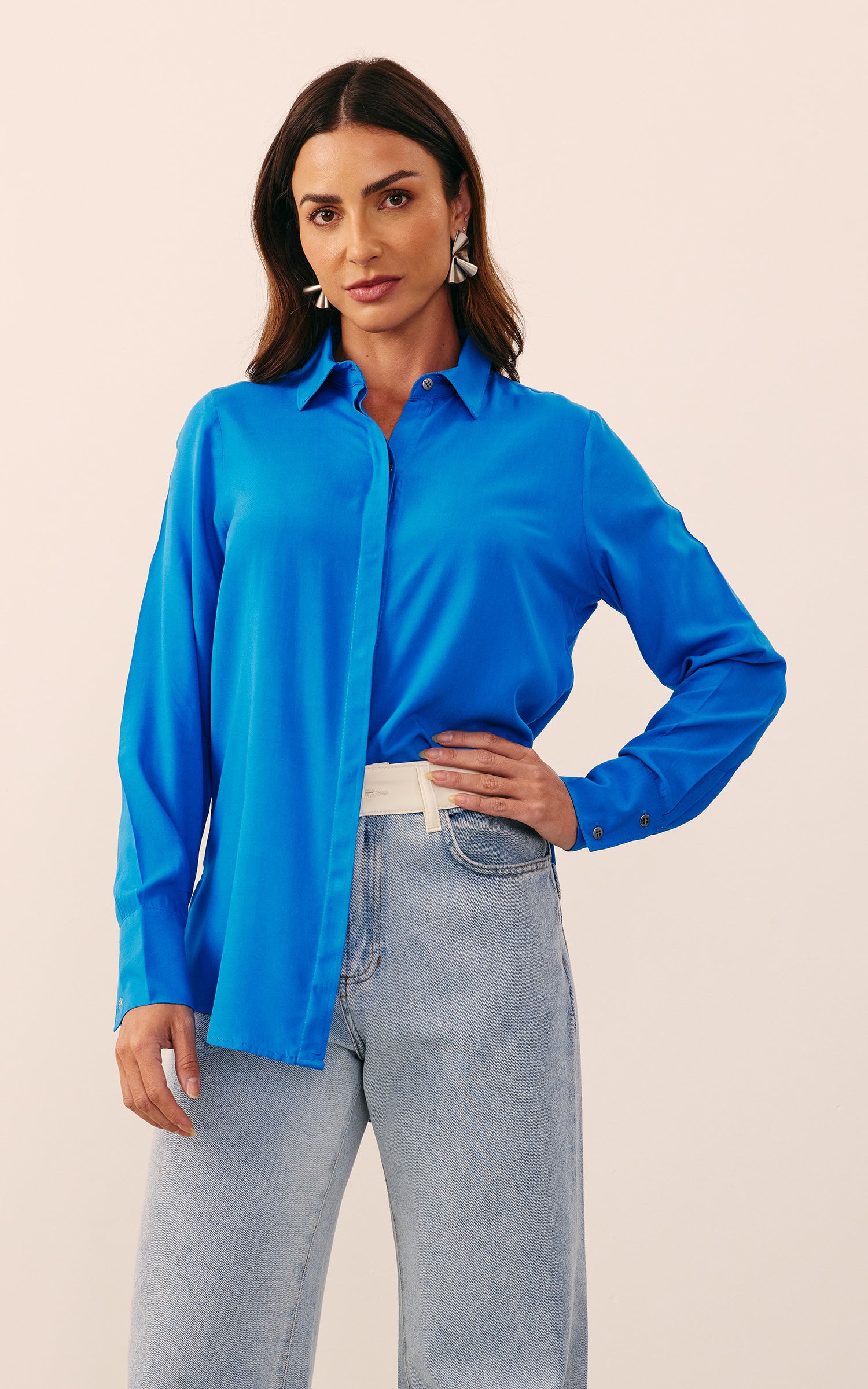 Camisa Básica Azul Royal