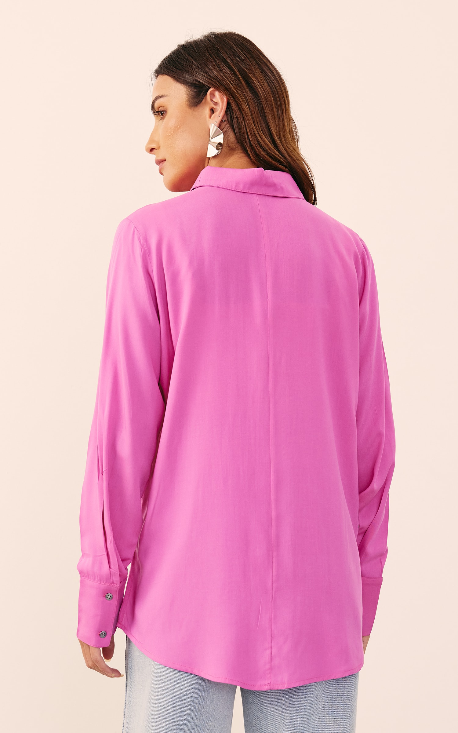 Camisa Básica Rosa Escuro