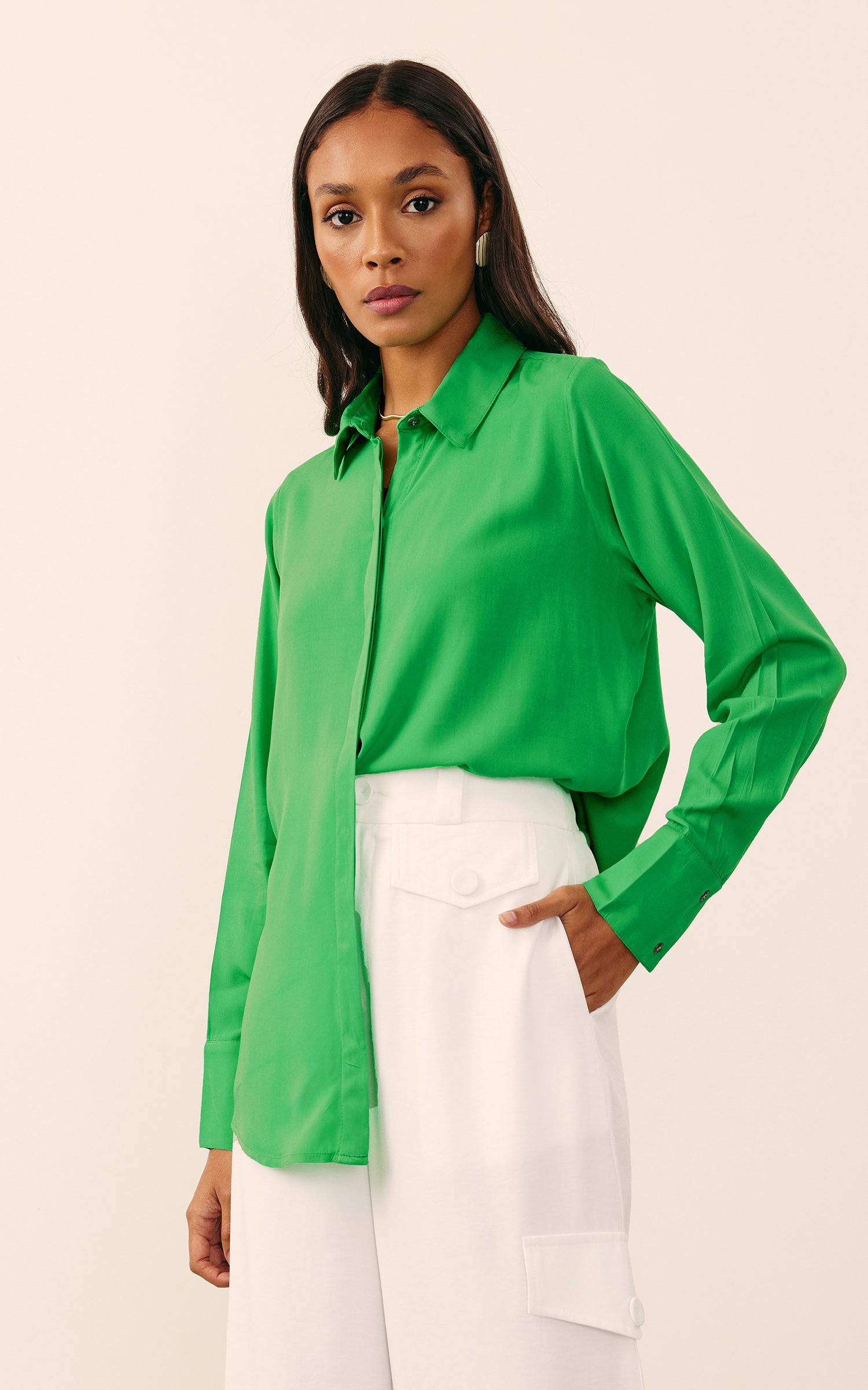 Camisa Básica Verde
