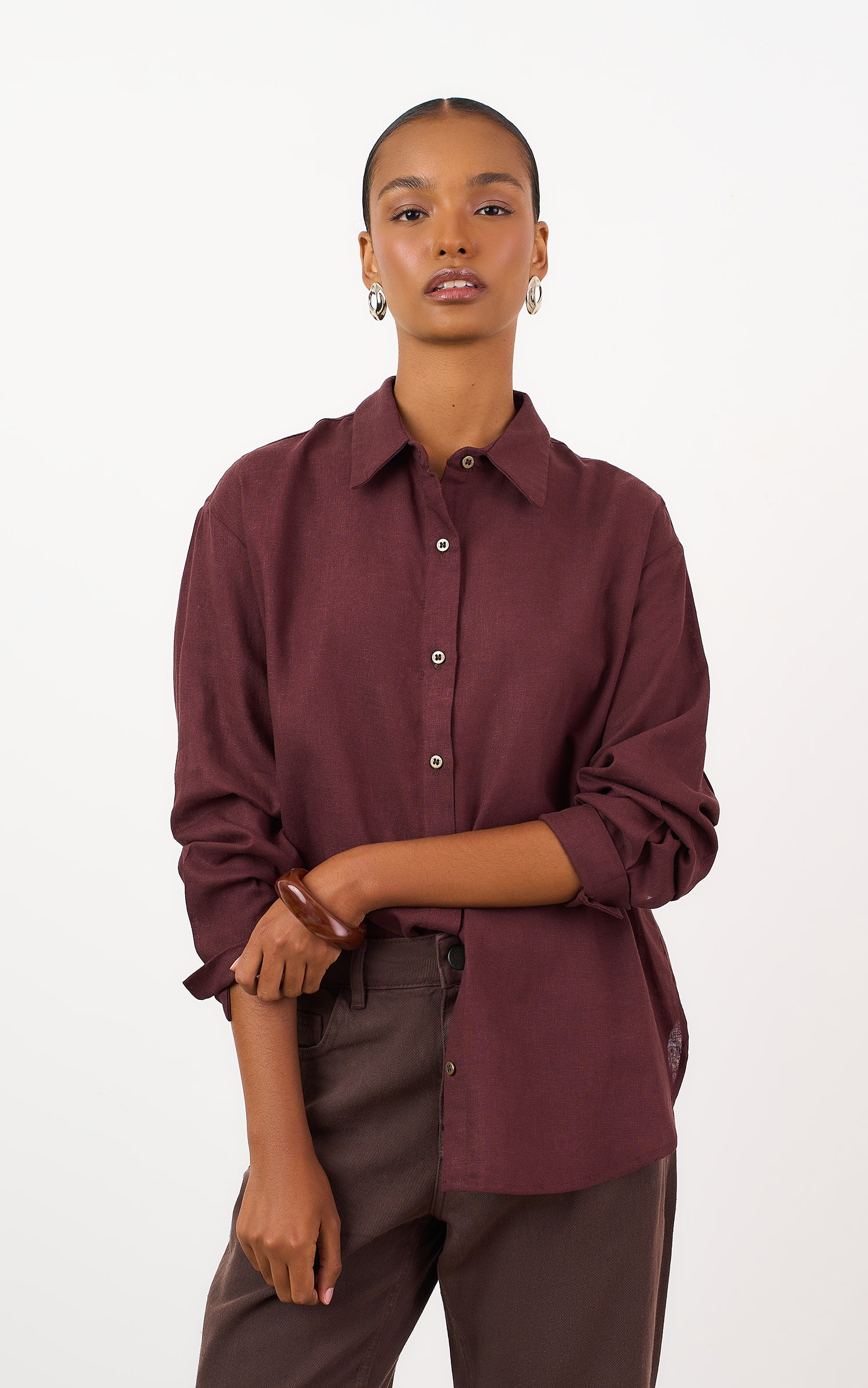 Camisa Blend Marrom