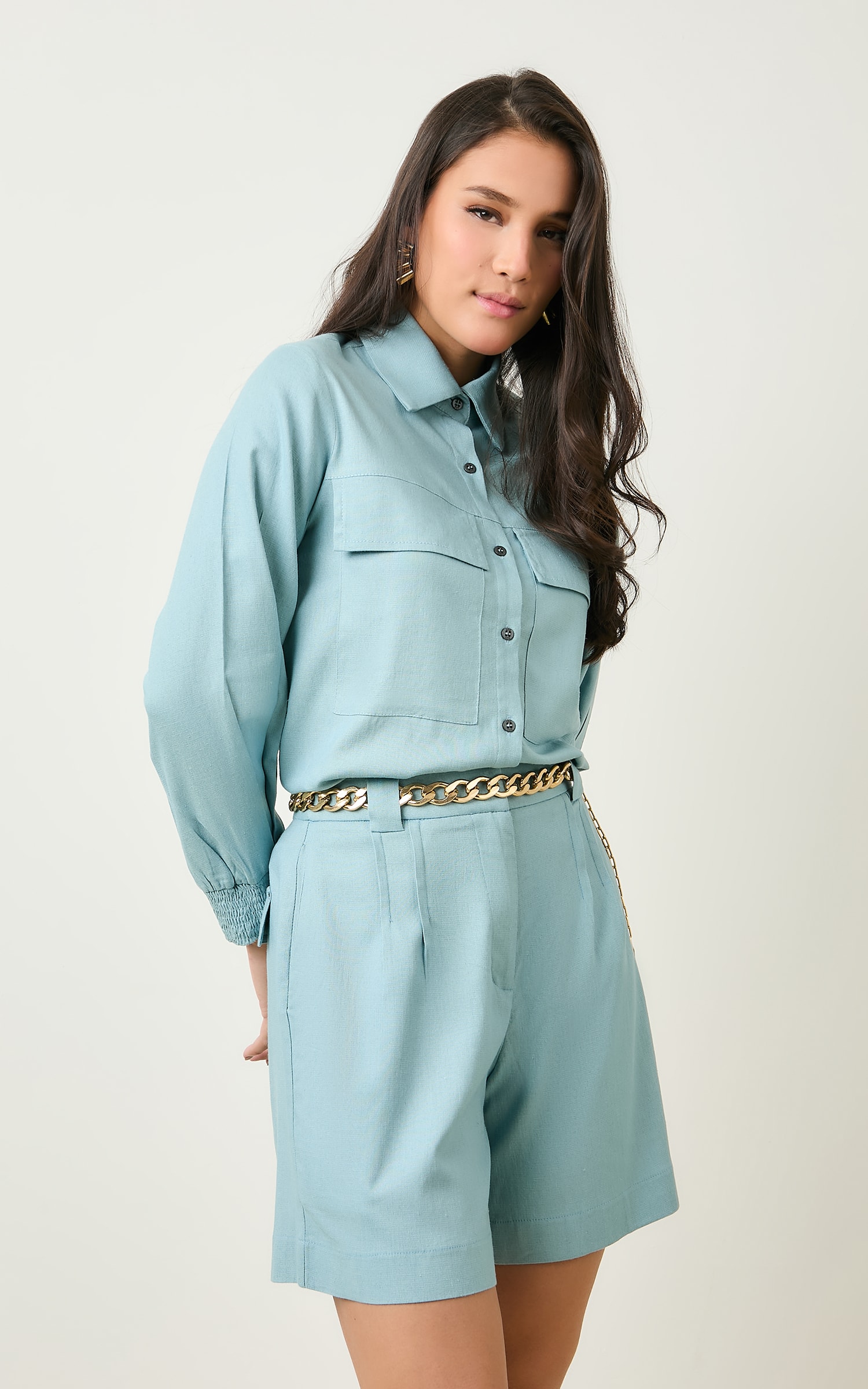 Camisa Bolso Ipanema Azul Sereno